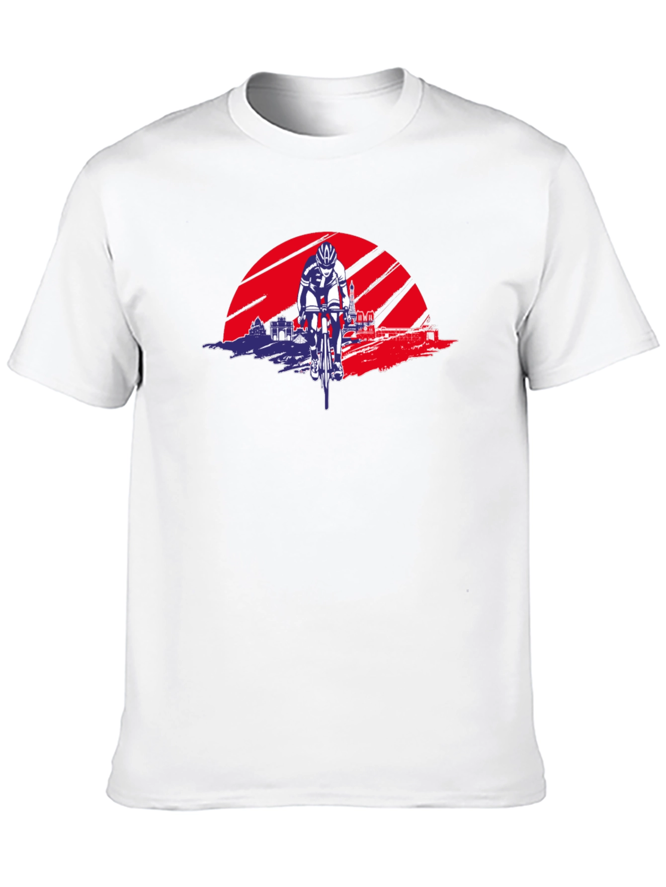 Cycling Sunset Graphic Tee - Sporty Style