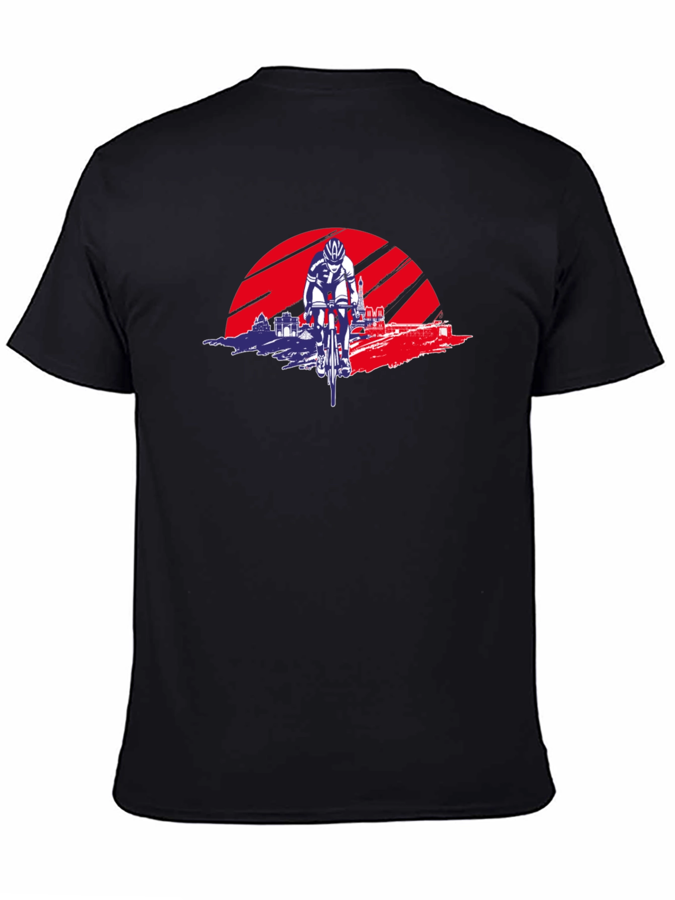 Cycling Sunset Graphic Tee - Sporty Style