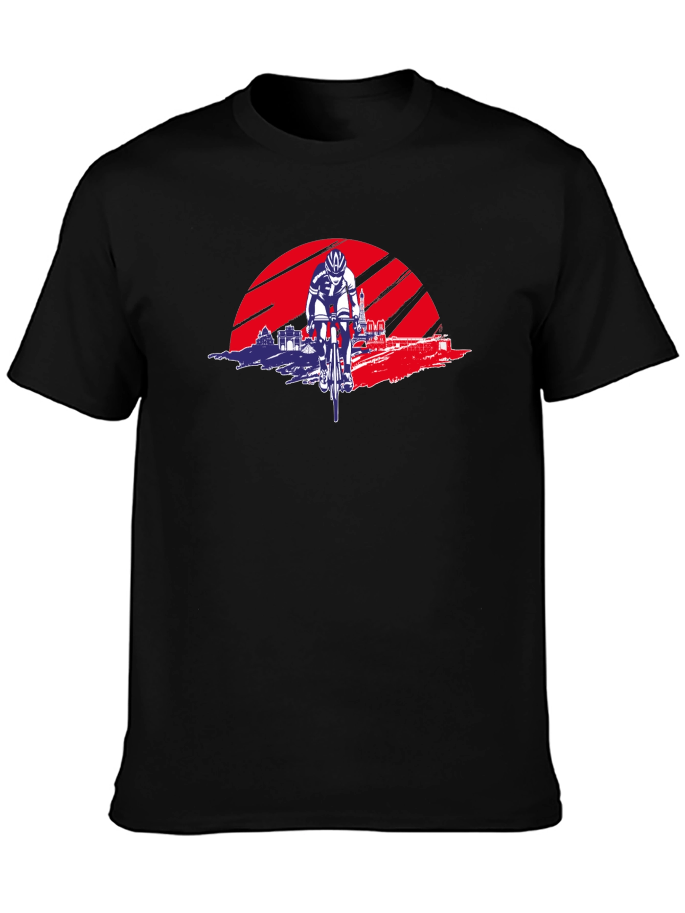 Cycling Sunset Graphic Tee - Sporty Style