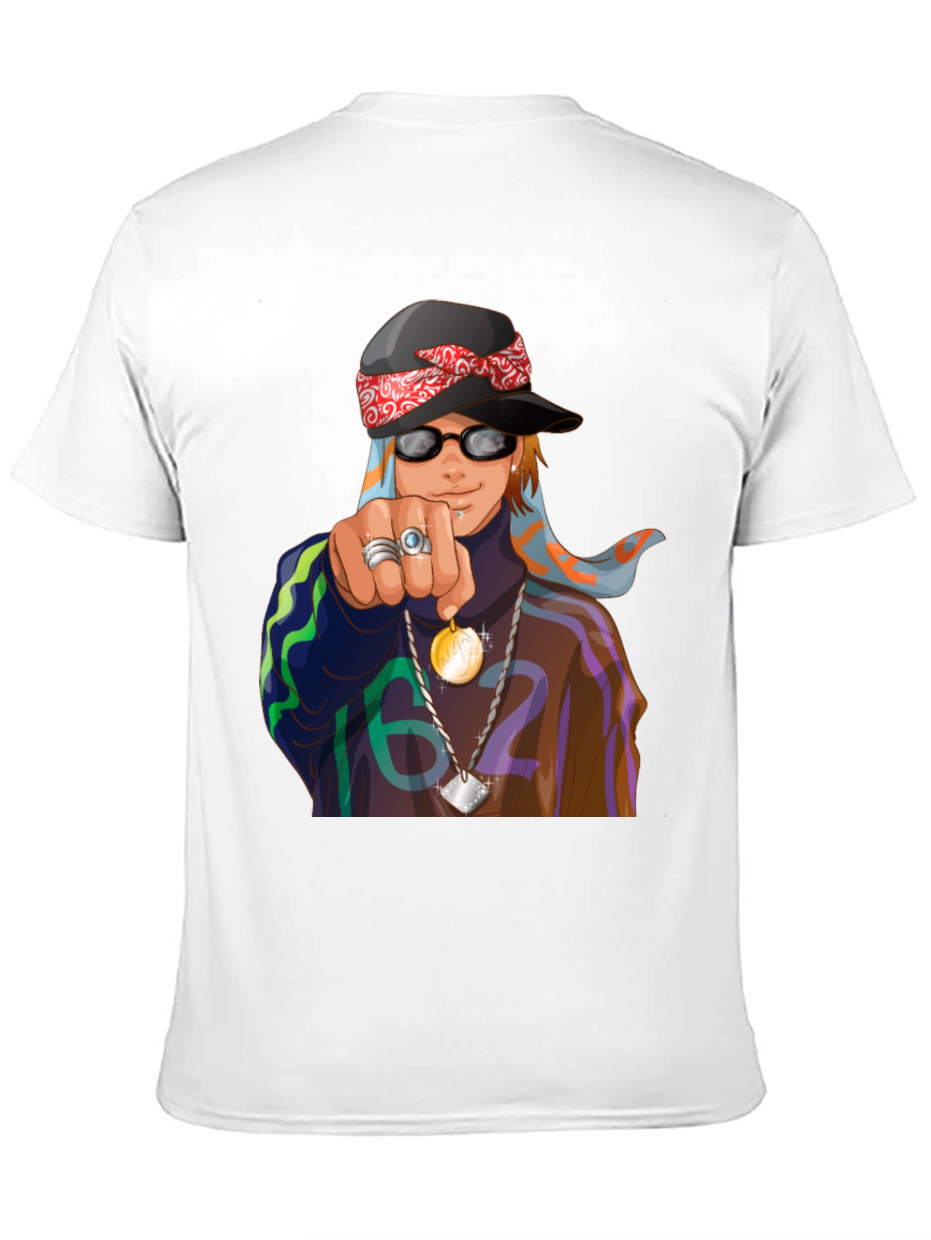 Cool Cartoon Graphic Black T-Shirt