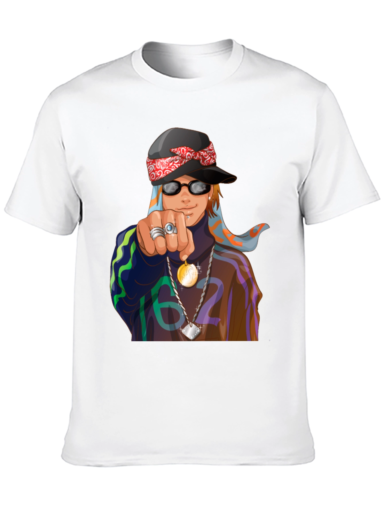 Cool Cartoon Graphic Black T-Shirt