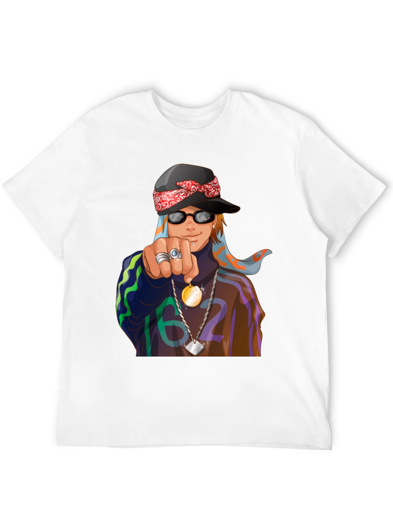 Cool Cartoon Graphic Black T-Shirt