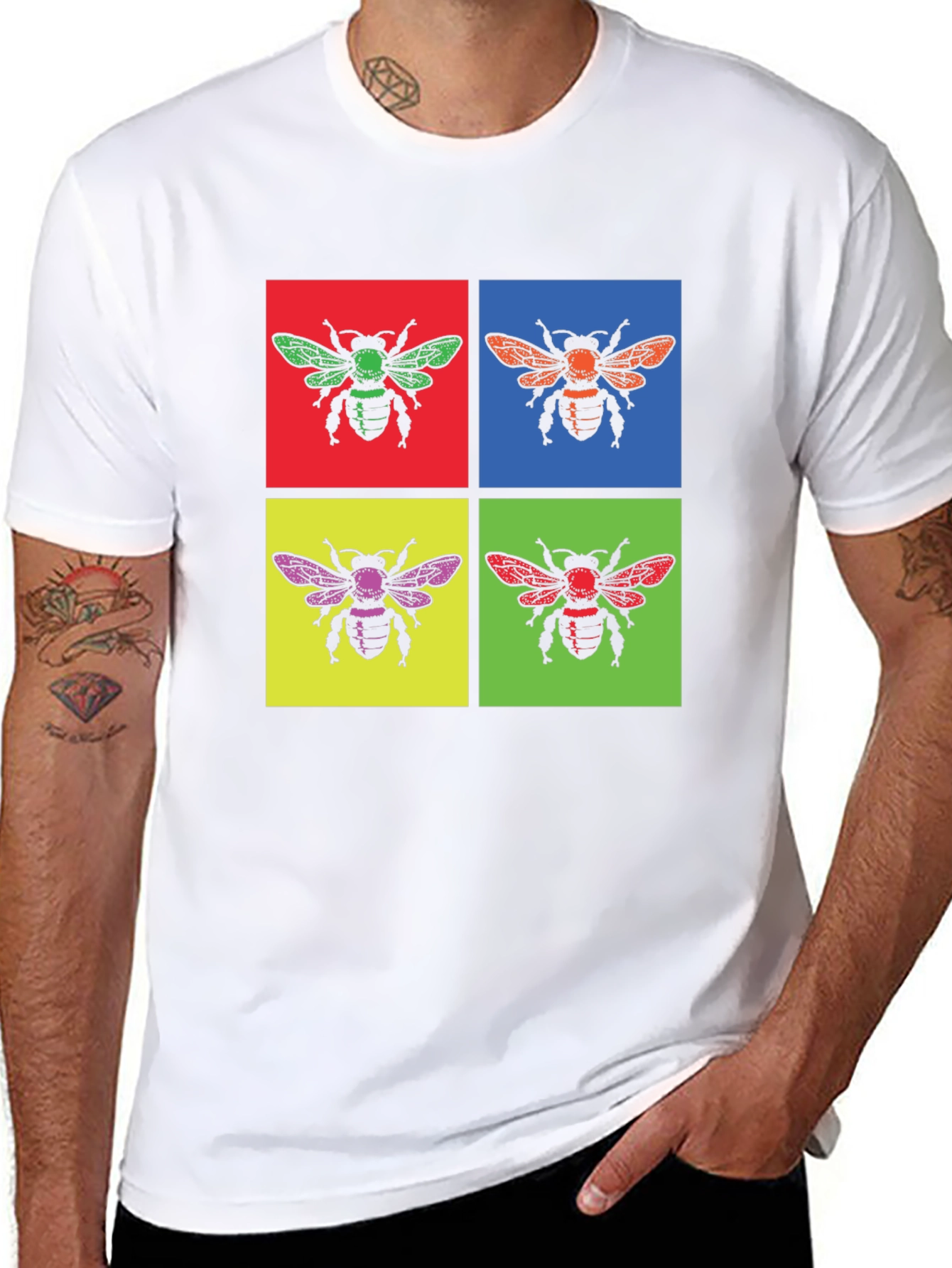 Retro Bee Pop Art Graphic Tee