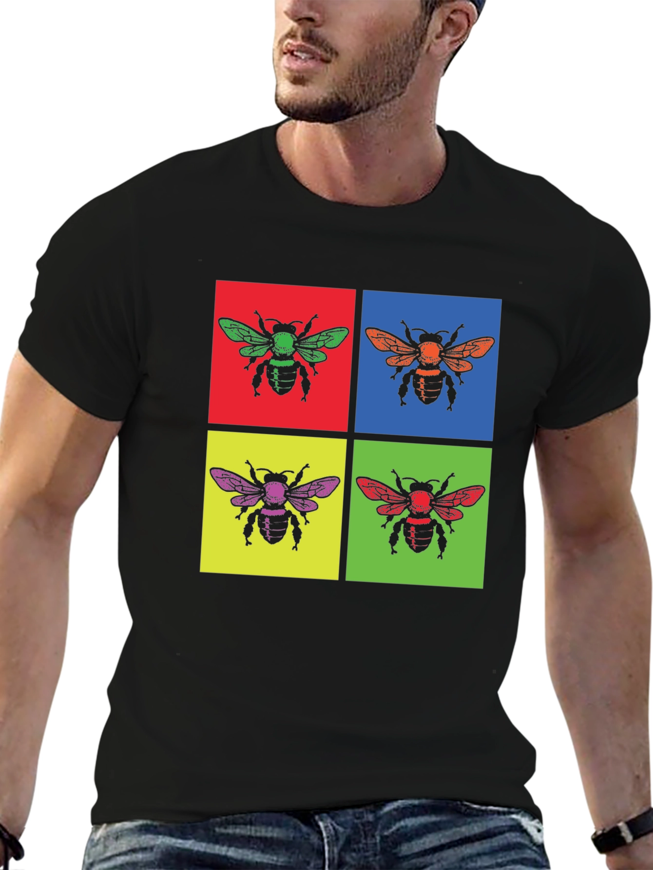 Retro Bee Pop Art Graphic Tee