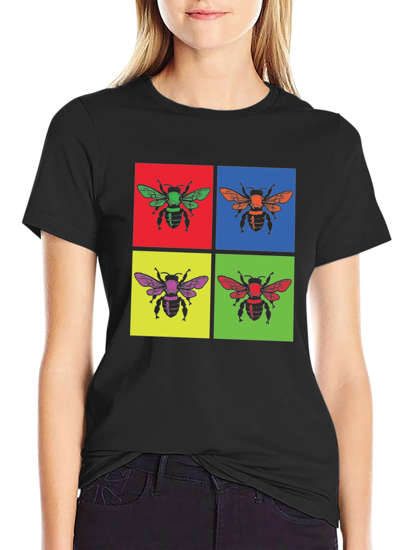 Retro Bee Pop Art Graphic Tee