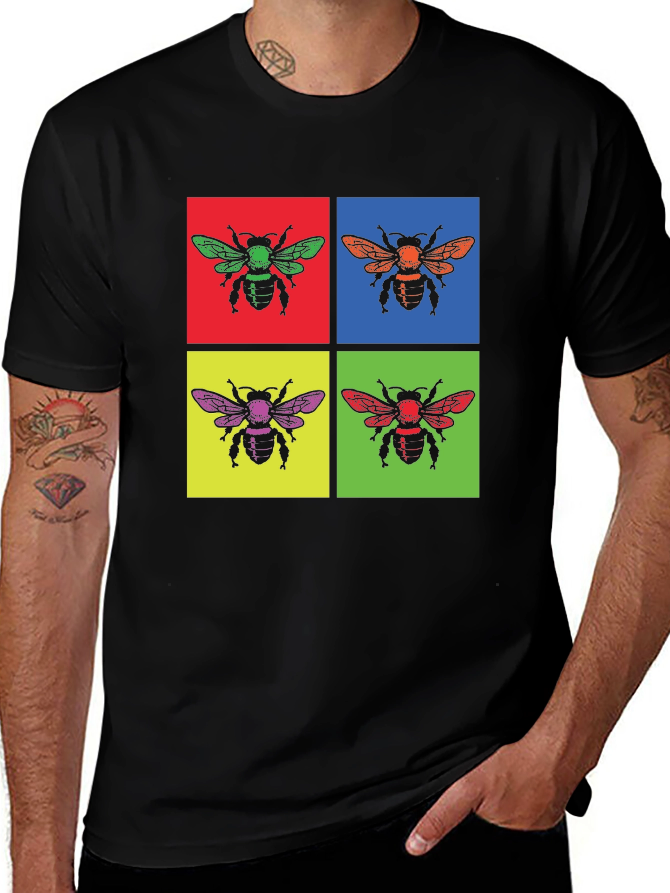 Retro Bee Pop Art Graphic Tee