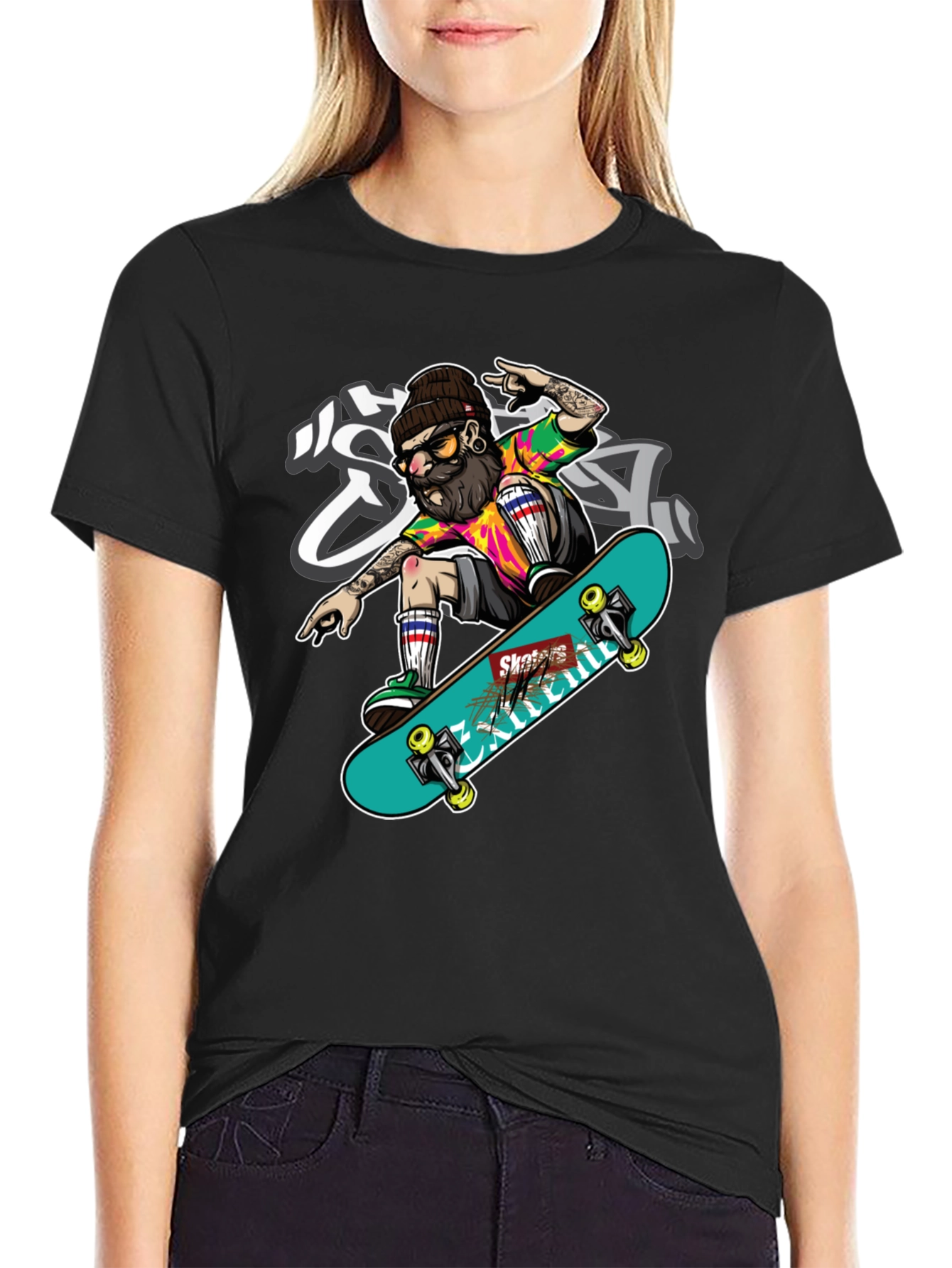 Skater Graphic T-Shirt - Cool Trendy Tee