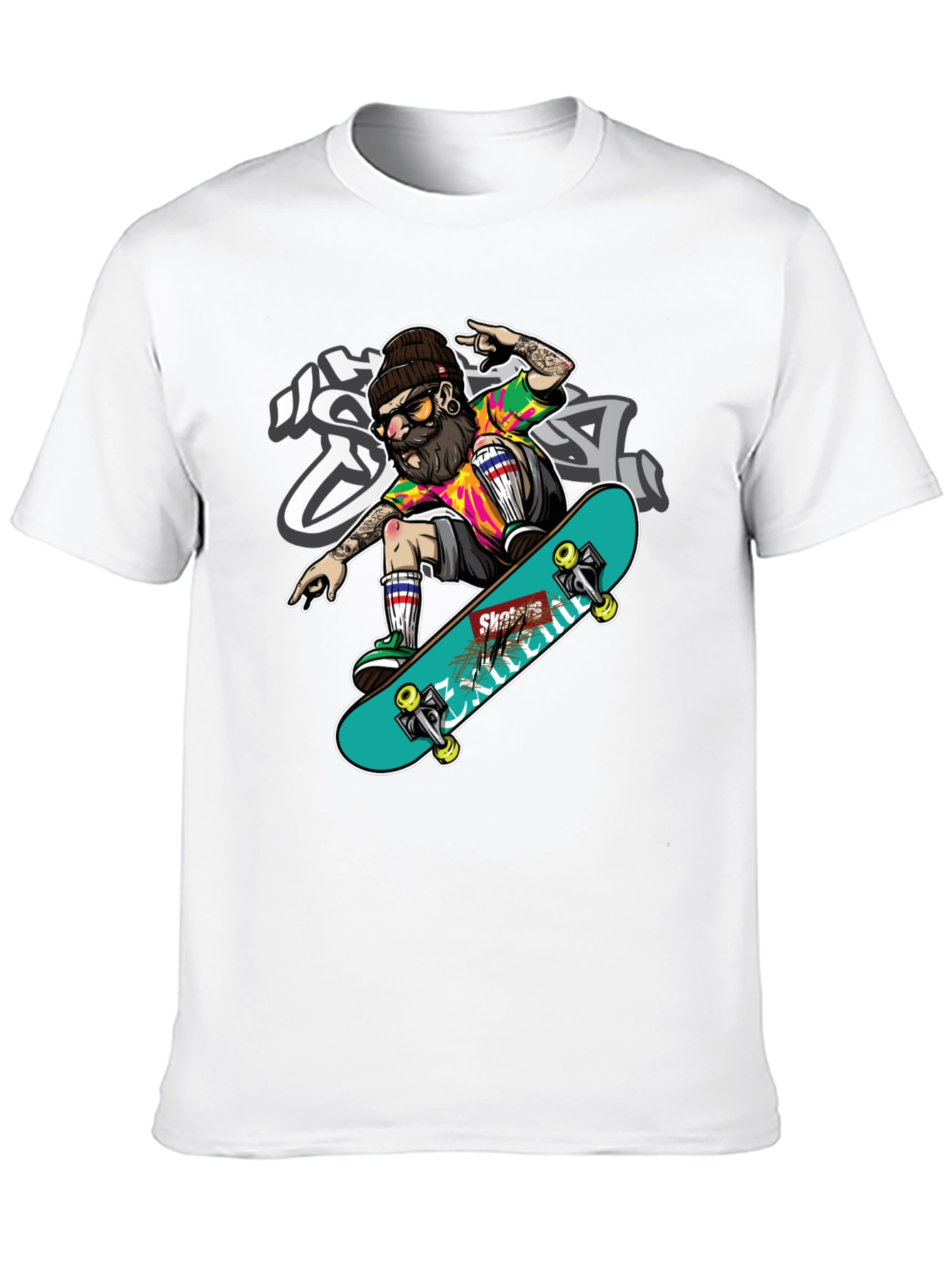 Skater Graphic T-Shirt - Cool Trendy Tee
