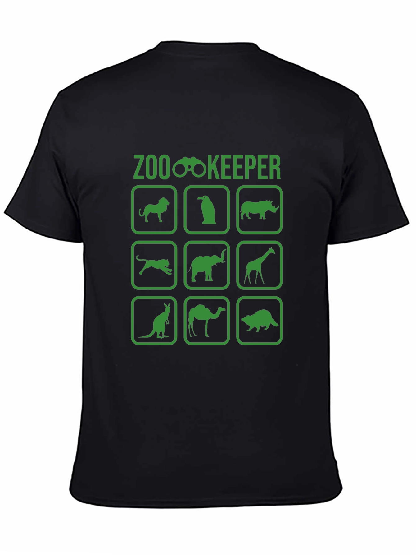 Zookeeper Animal Icon T-Shirt Green Design