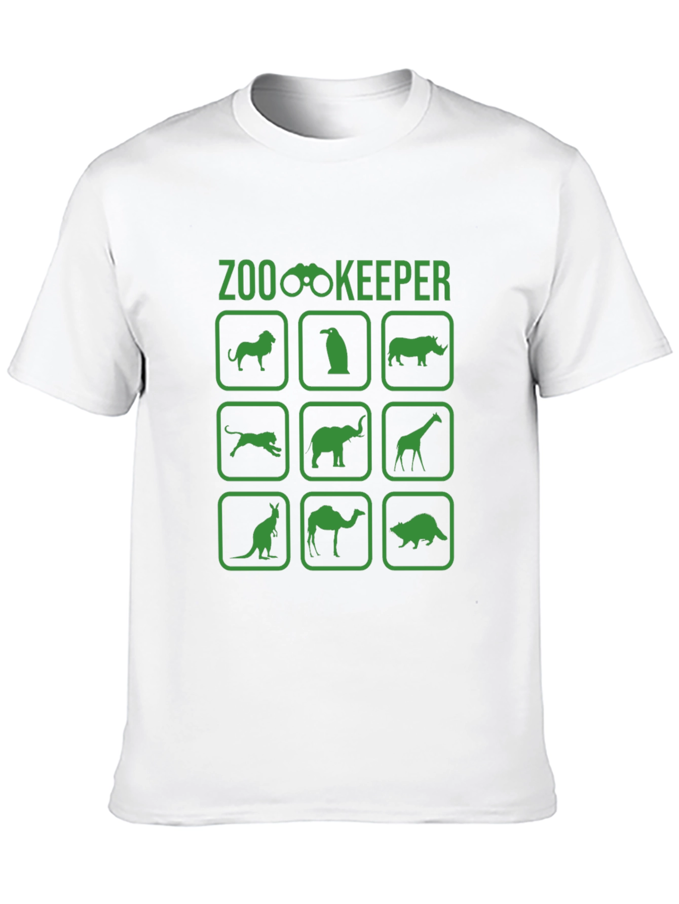 Zookeeper Animal Icon T-Shirt Green Design
