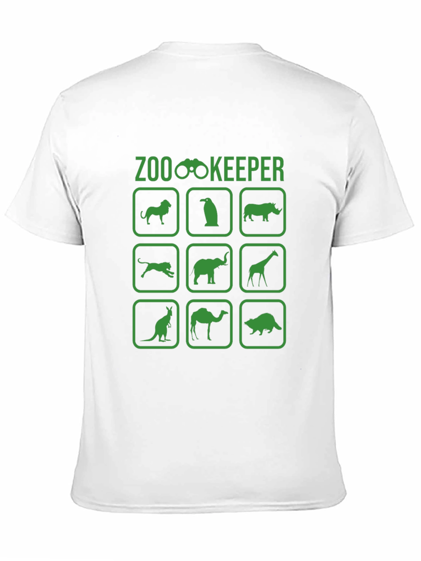 Zookeeper Animal Icon T-Shirt Green Design