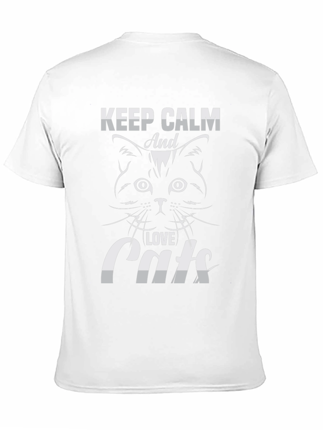 Keep Calm and Love Cats Graphic T-Shirt