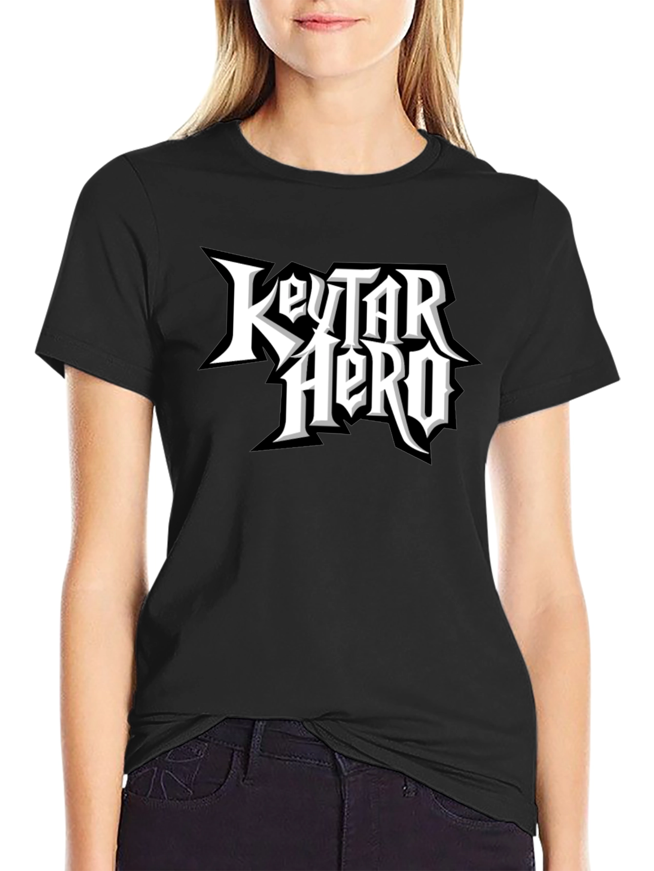 Keytar Hero Black T-Shirt - Music Gaming Tee