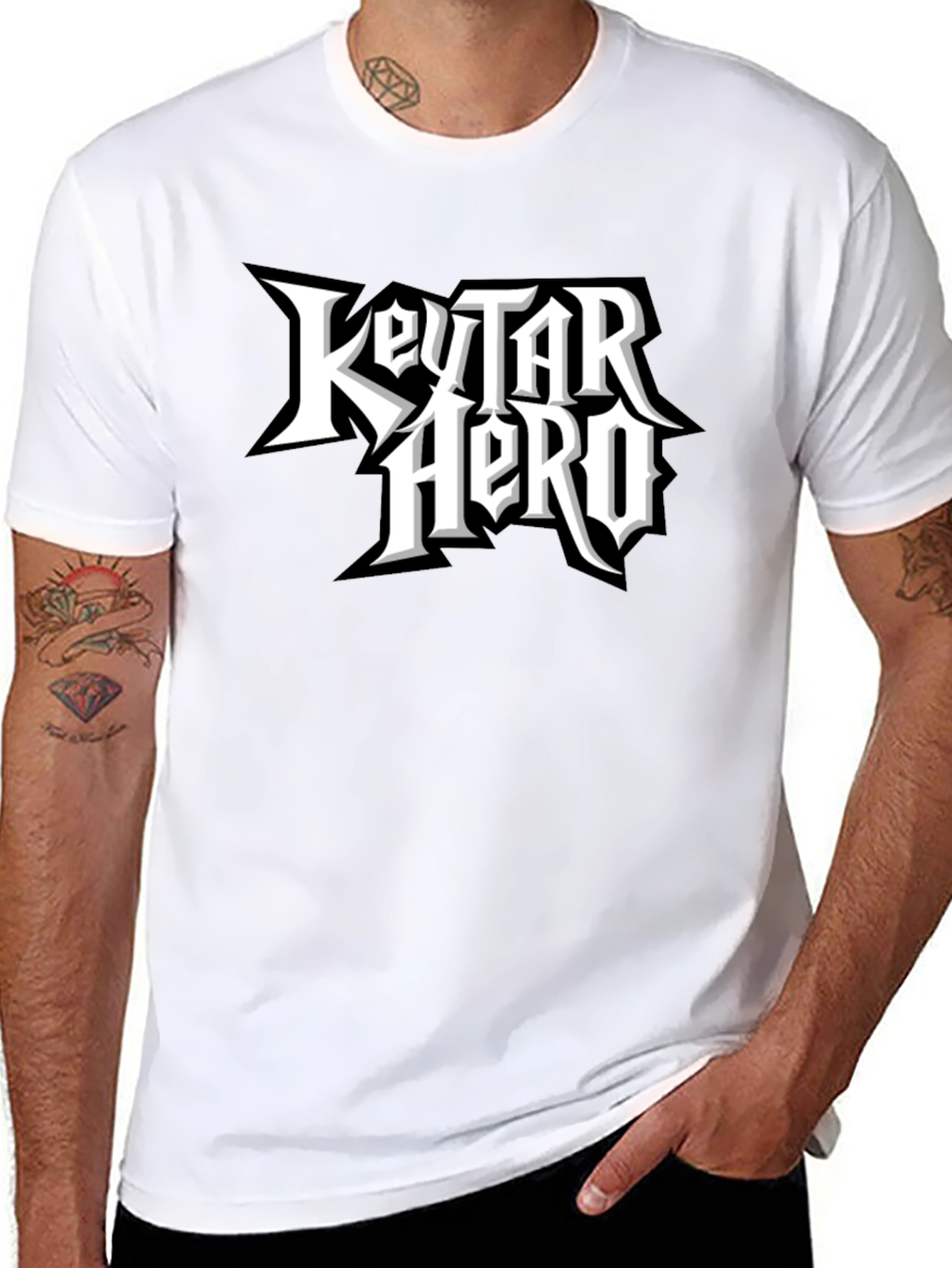 Keytar Hero Black T-Shirt - Music Gaming Tee
