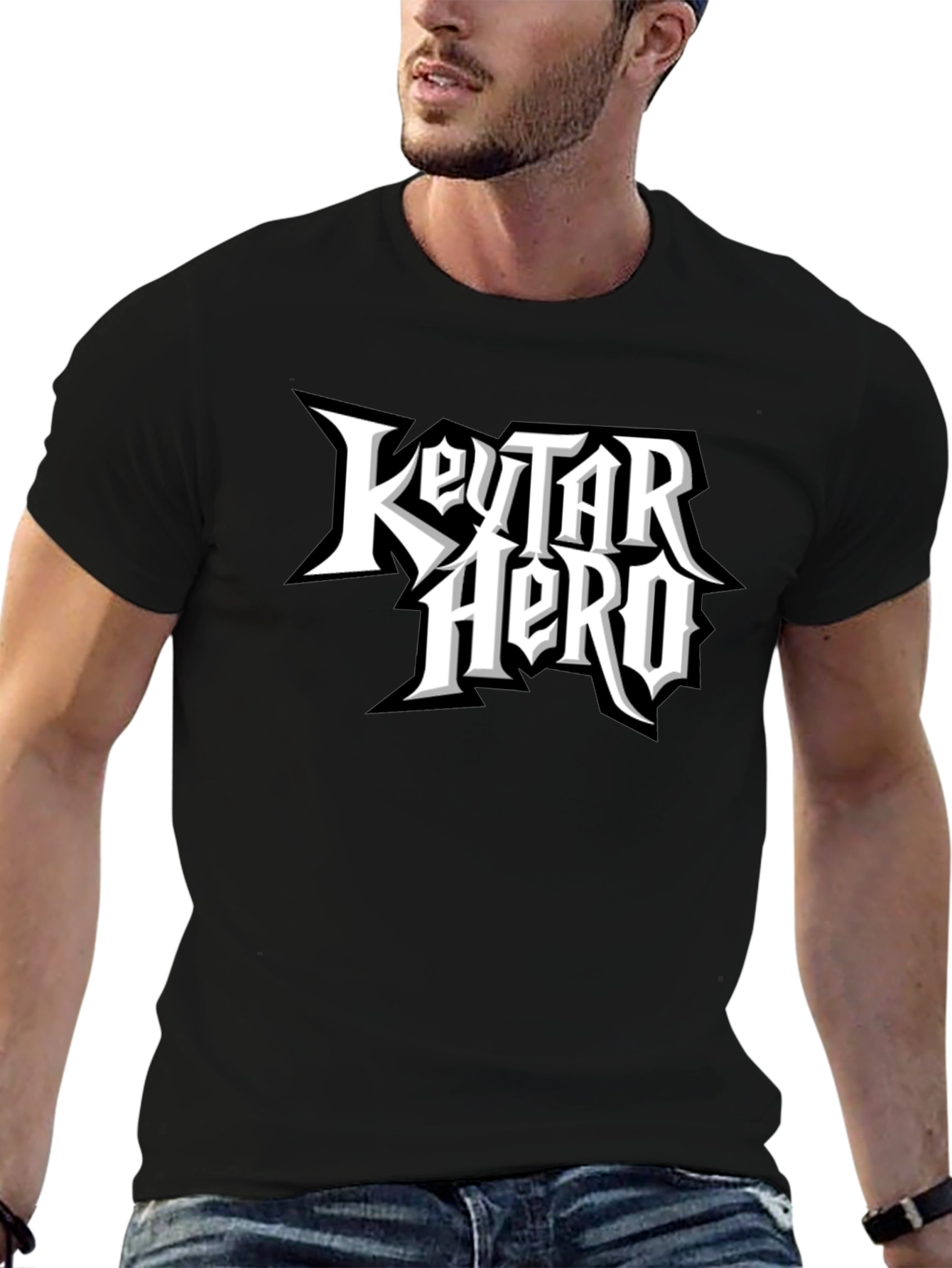 Keytar Hero Black T-Shirt - Music Gaming Tee