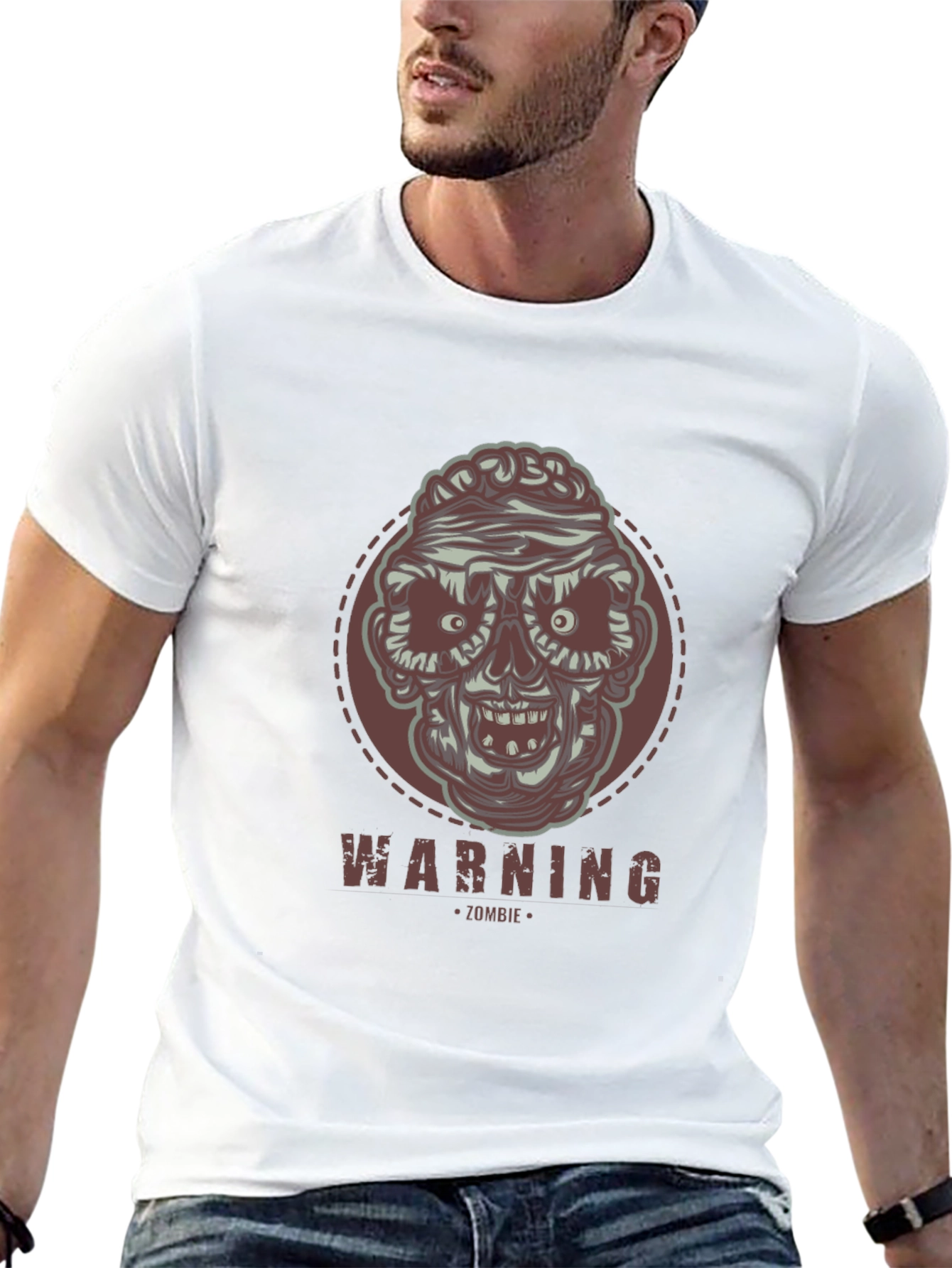 Warning Zombie T-Shirt - Undead Style