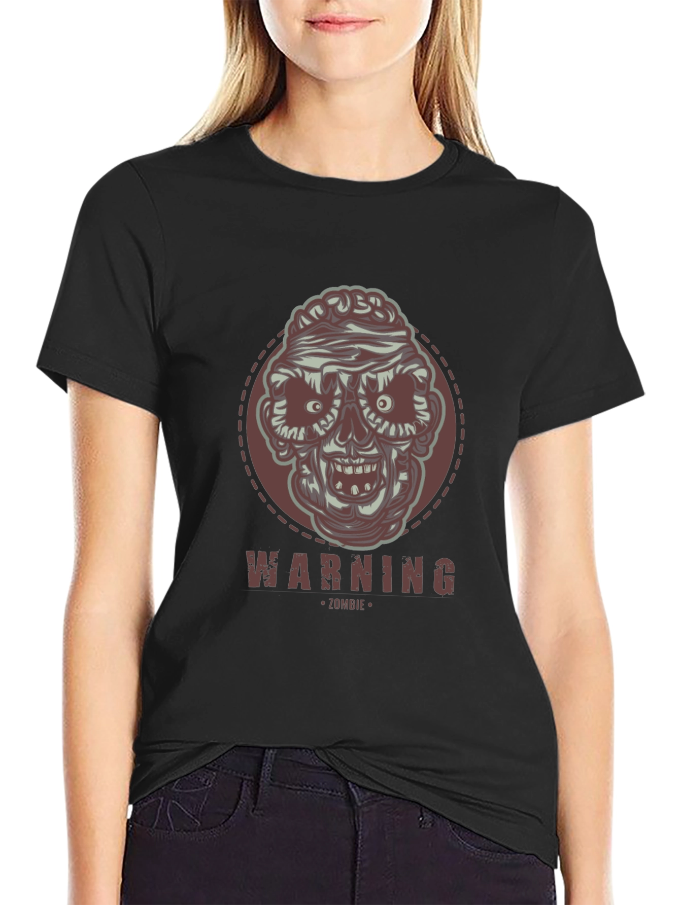 Warning Zombie T-Shirt - Undead Style