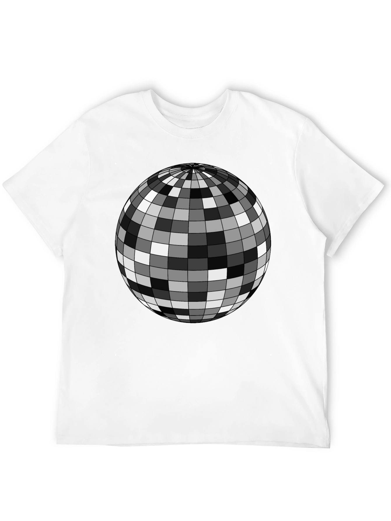 Retro Disco Ball Graphic Tee - Mens Black T-Shirt
