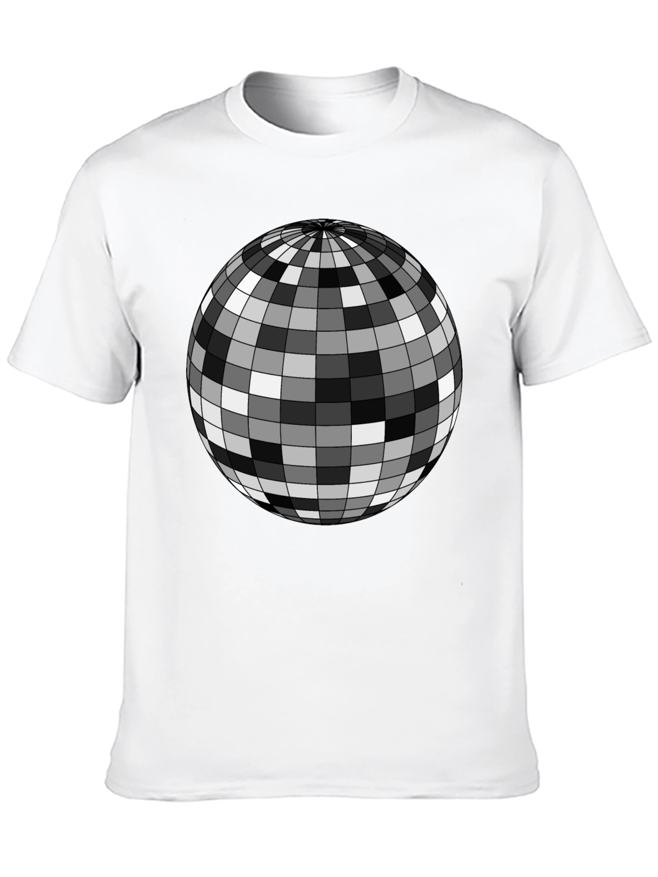 Retro Disco Ball Graphic Tee - Mens Black T-Shirt