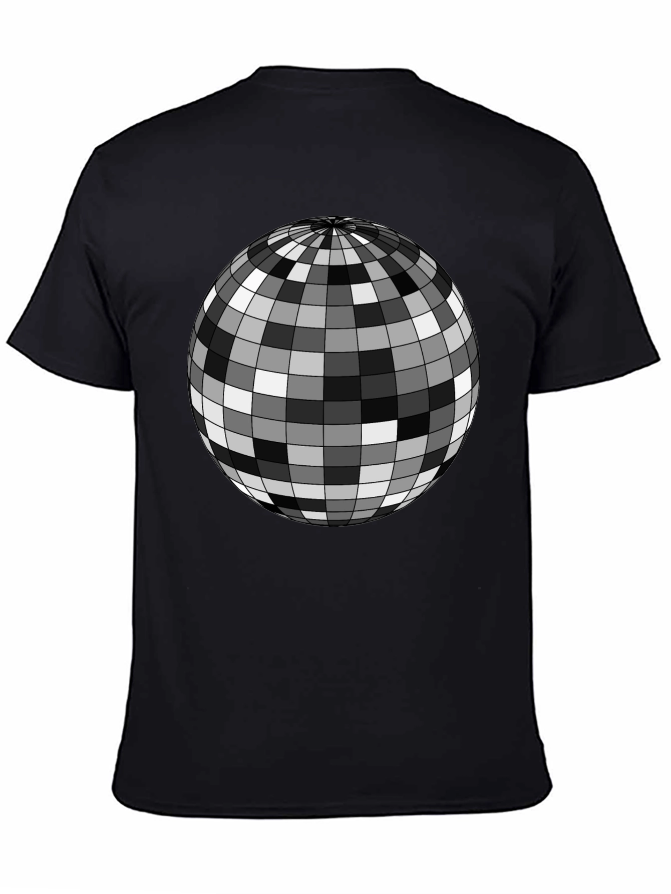 Retro Disco Ball Graphic Tee - Mens Black T-Shirt