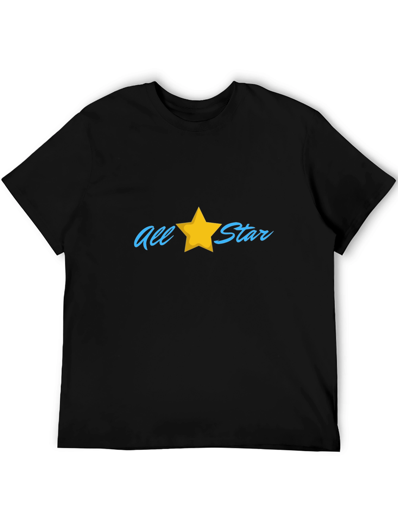 All Star Black Cotton T-Shirt