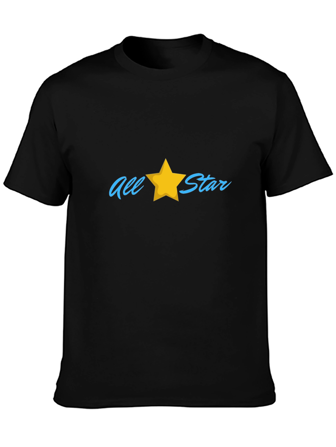 All Star Black Cotton T-Shirt