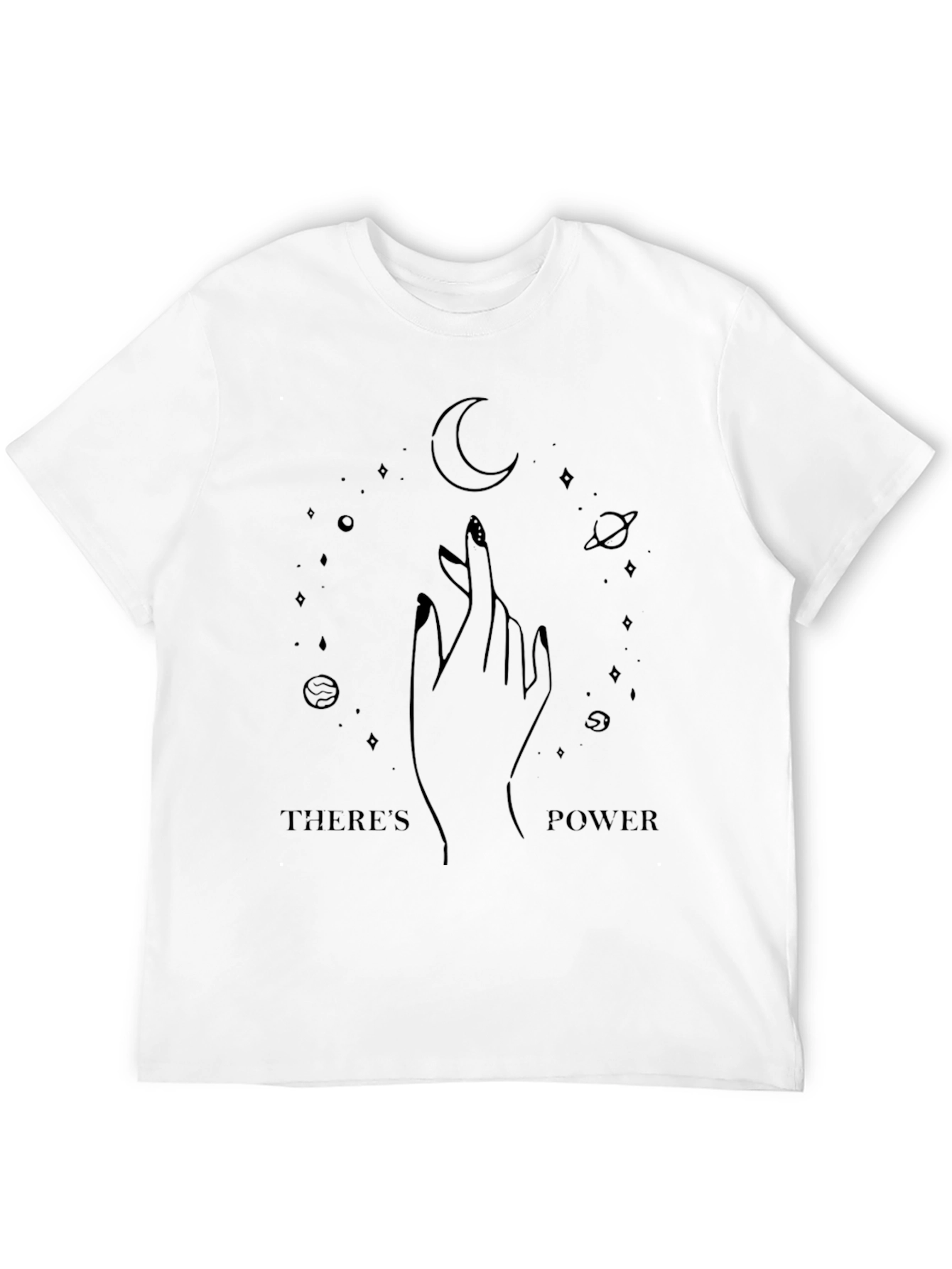 Celestial Power Graphic T-Shirt - Black