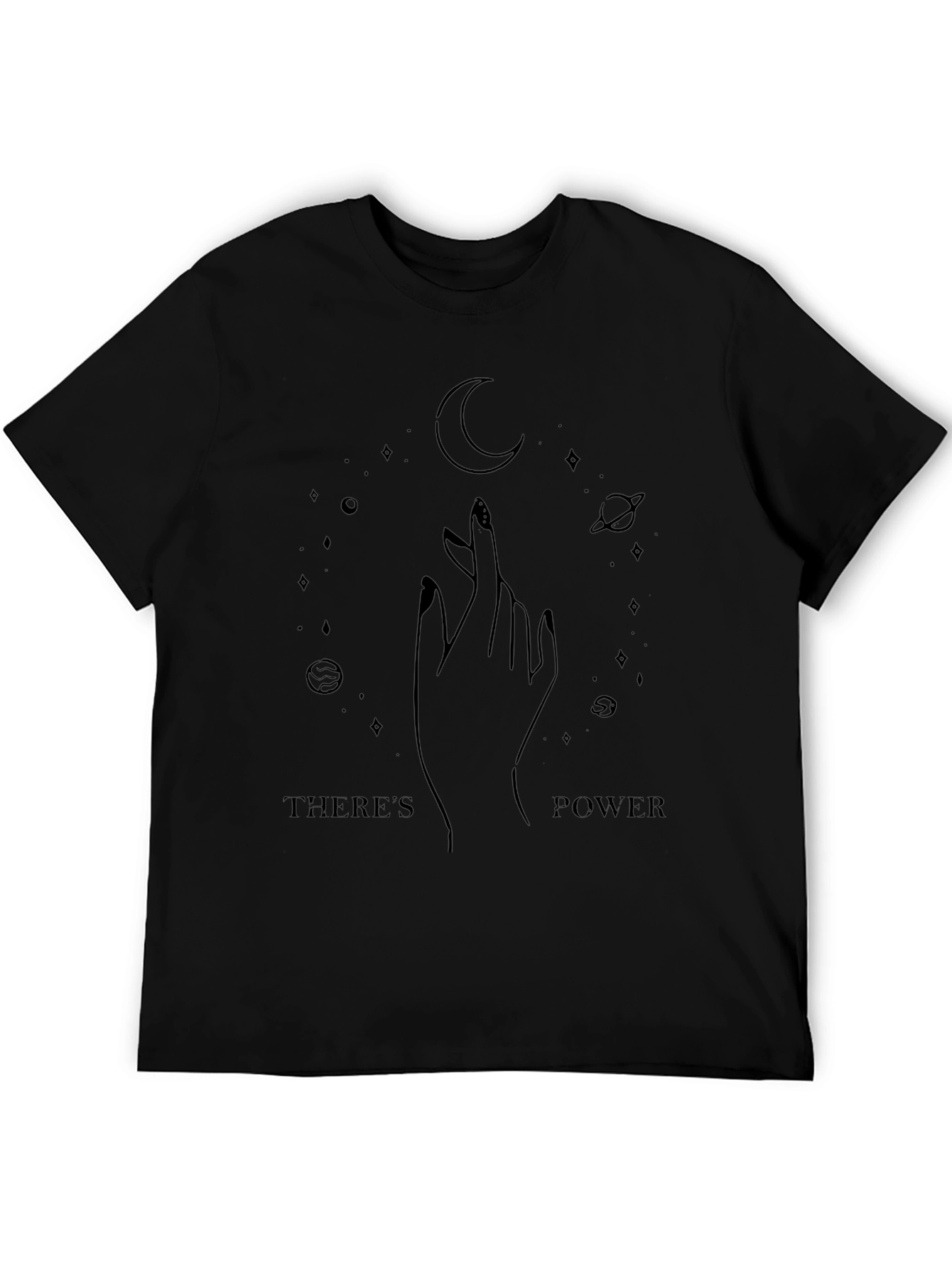 Celestial Power Graphic T-Shirt - Black