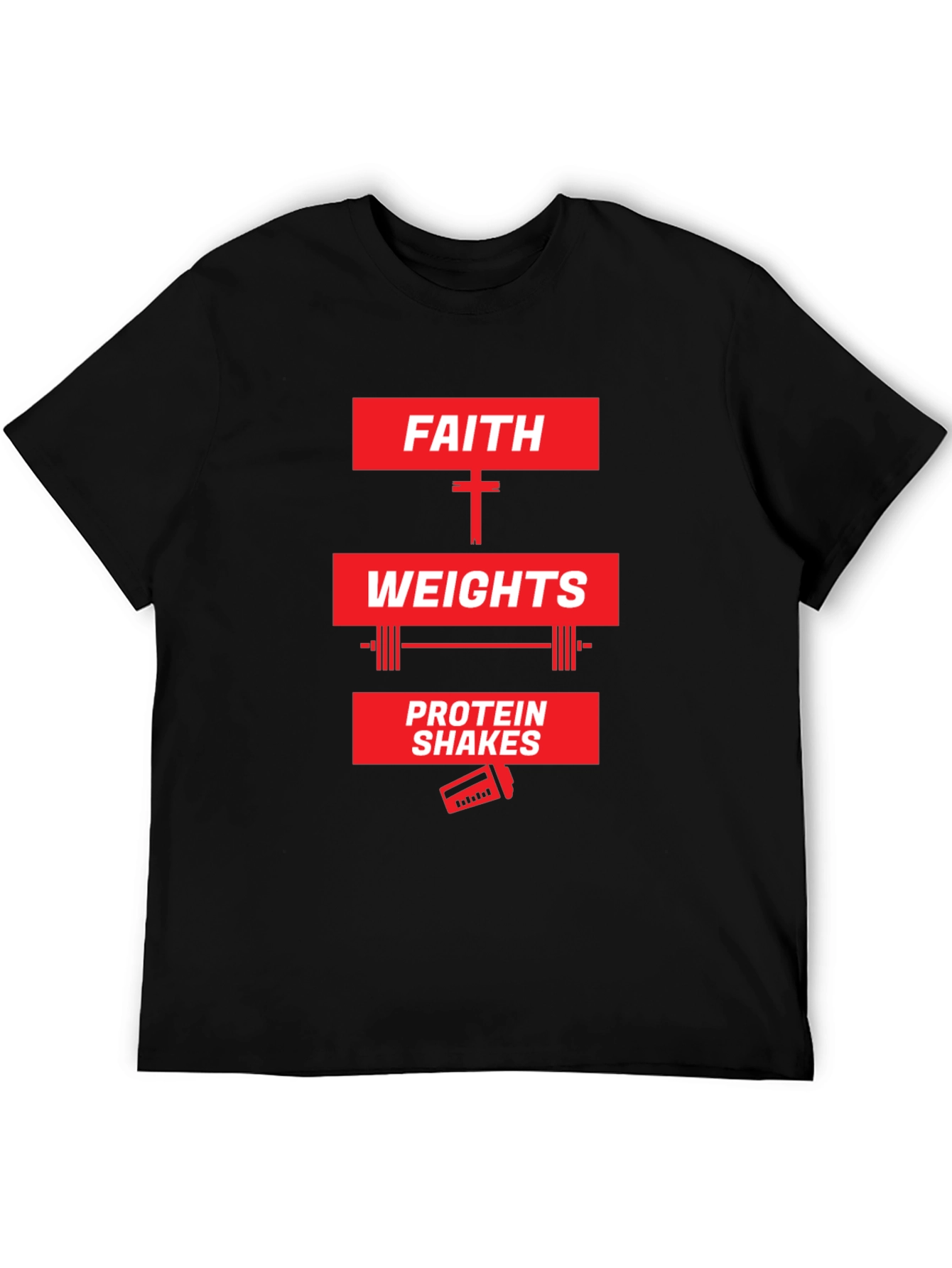 Faith Weights Protein Shakes Graphic Tee