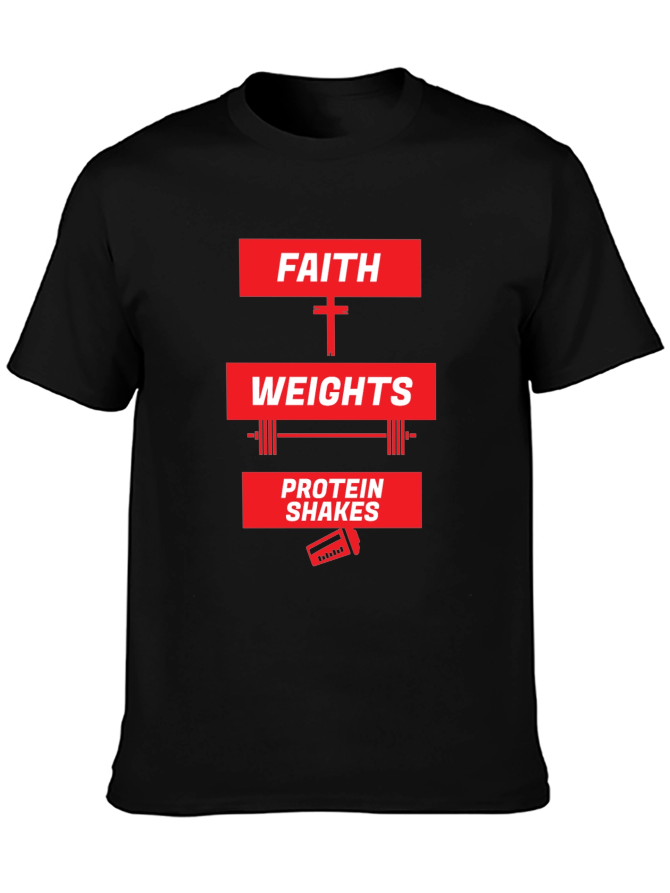 Faith Weights Protein Shakes Graphic Tee