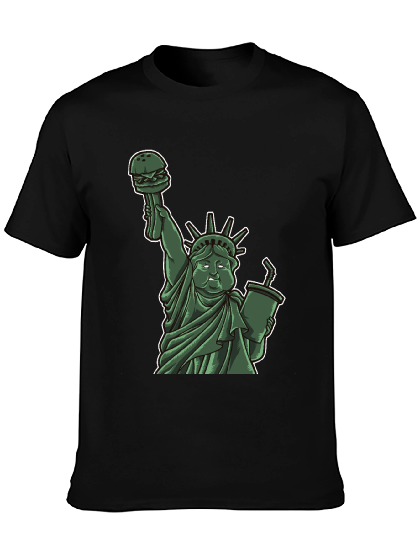 Statue of Liberty Burger Graphic T-Shirt