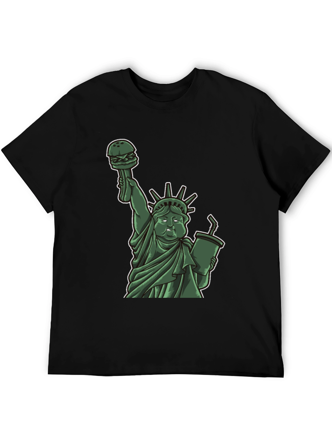 Statue of Liberty Burger Graphic T-Shirt