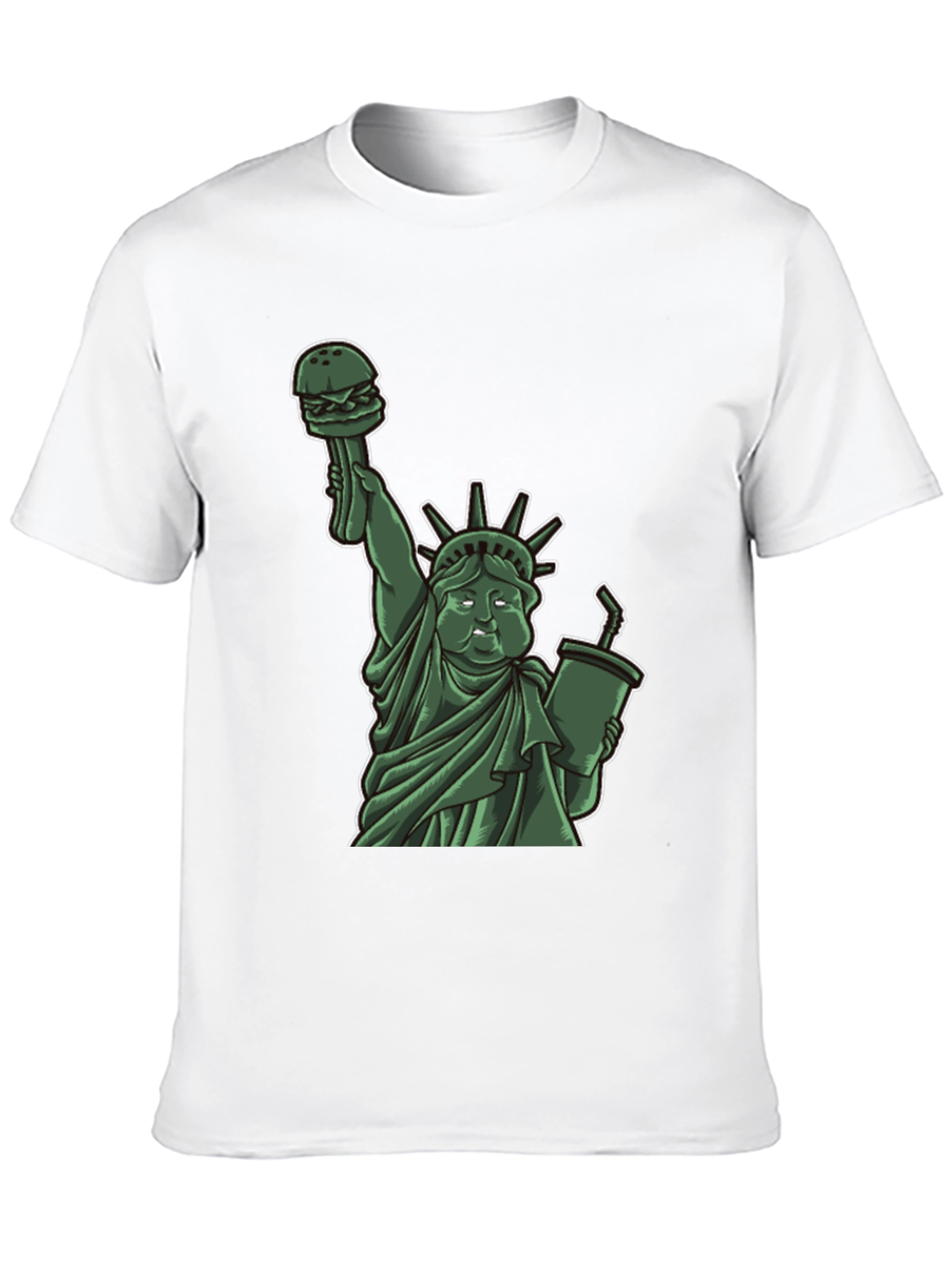 Statue of Liberty Burger Graphic T-Shirt