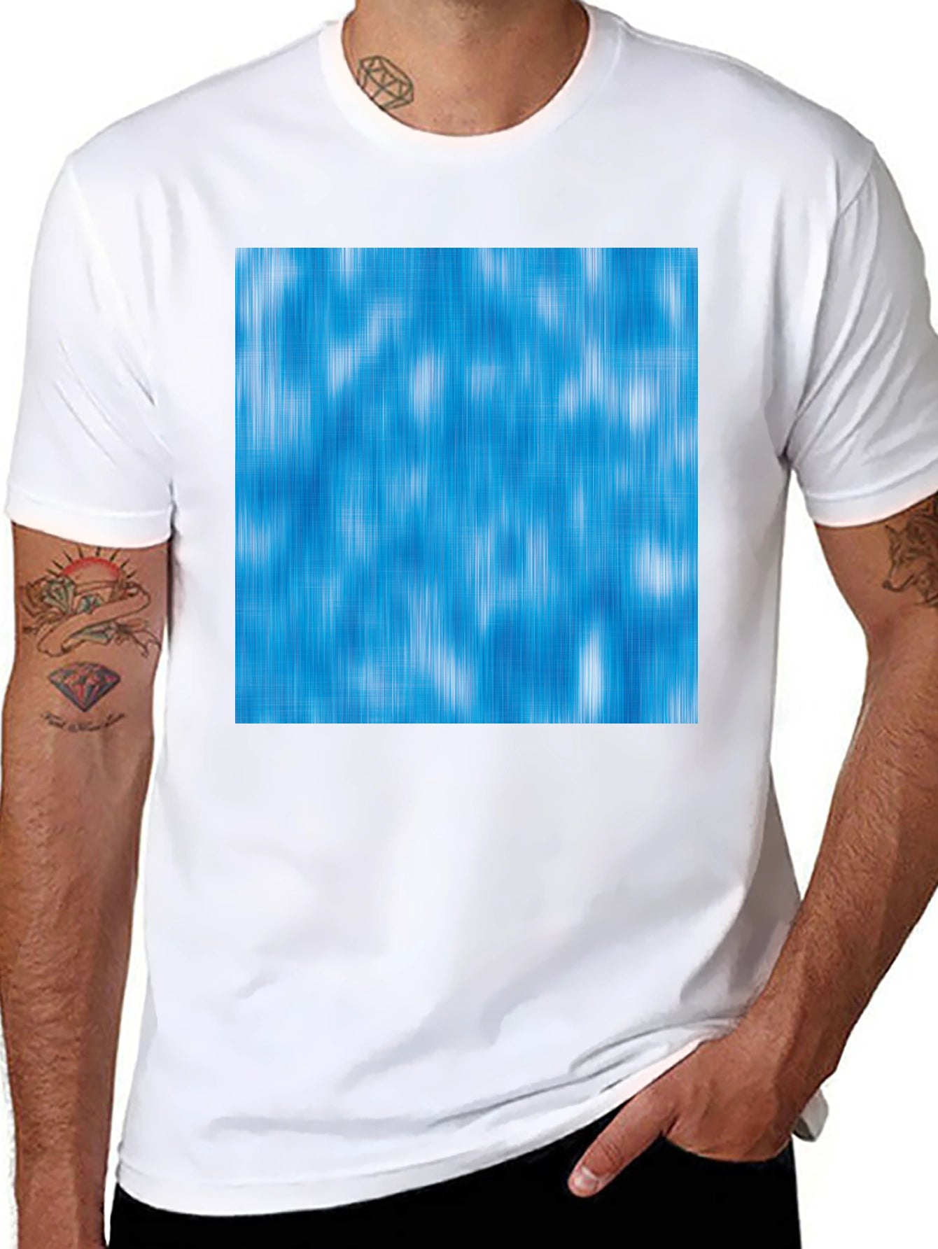 Abstract Blue Pattern T-Shirt