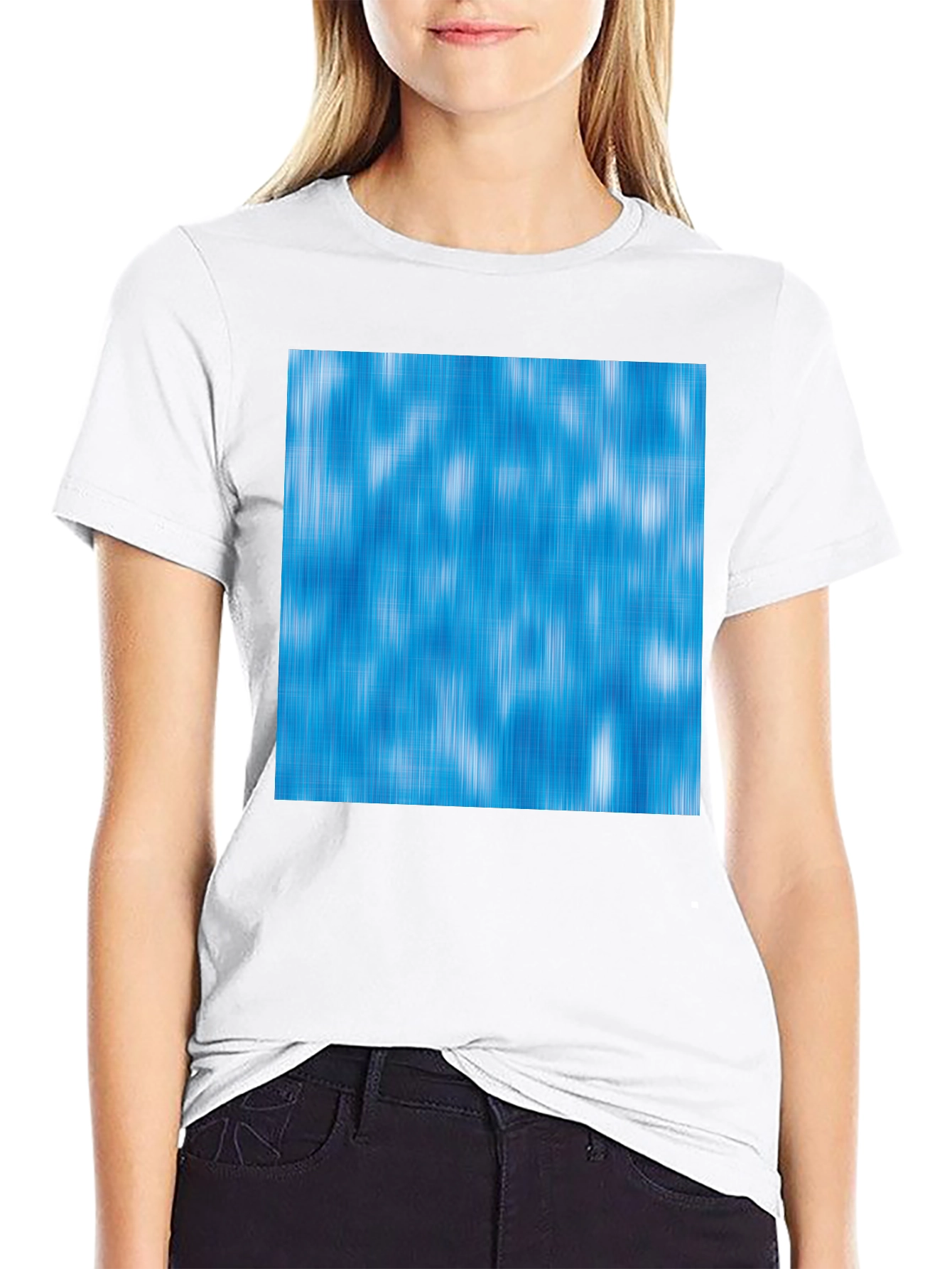 Abstract Blue Pattern T-Shirt