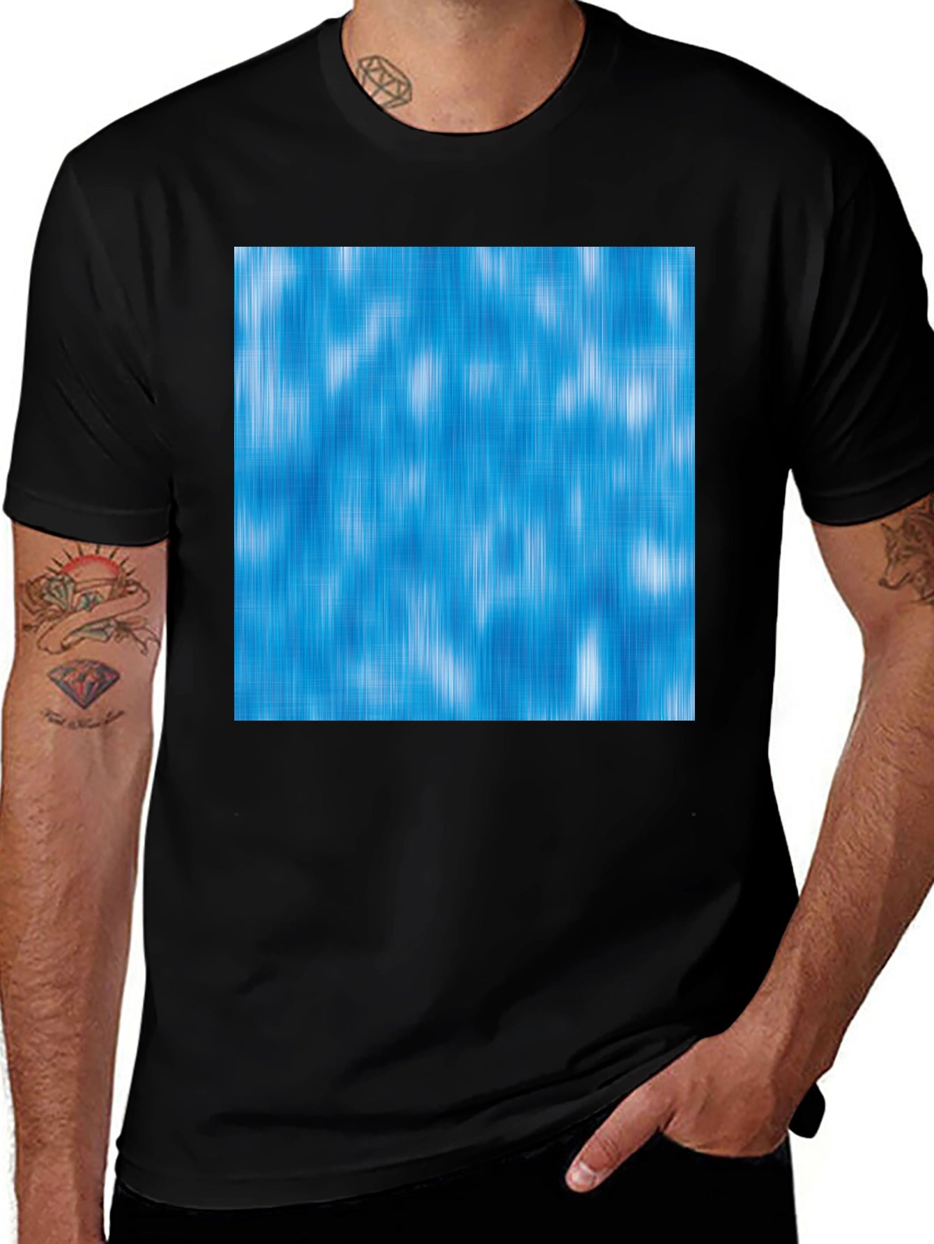 Abstract Blue Pattern T-Shirt