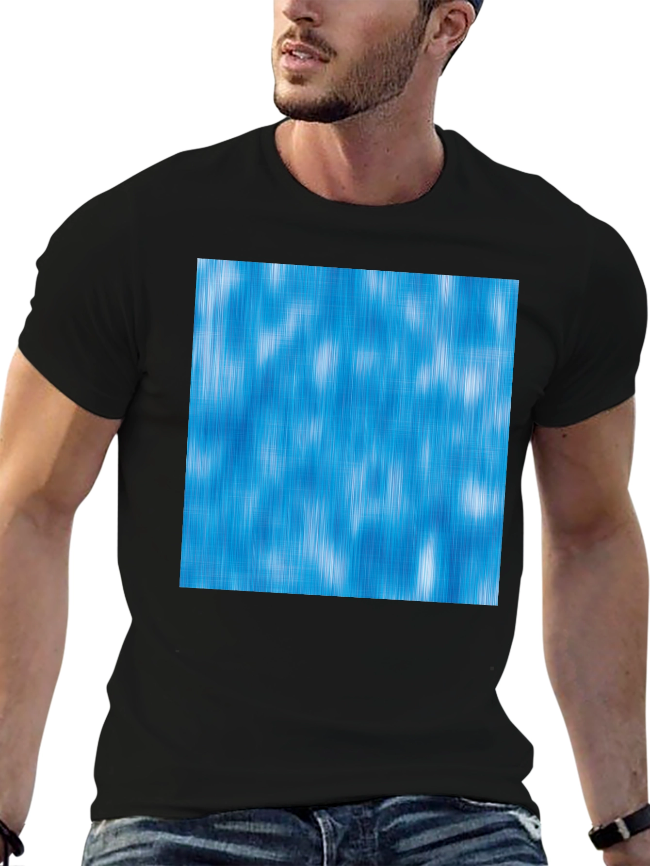 Abstract Blue Pattern T-Shirt