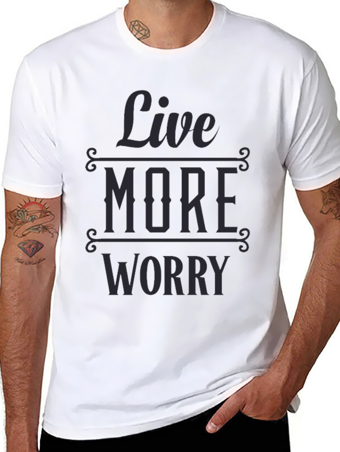 Live More Worry Less Graphic T-Shirt