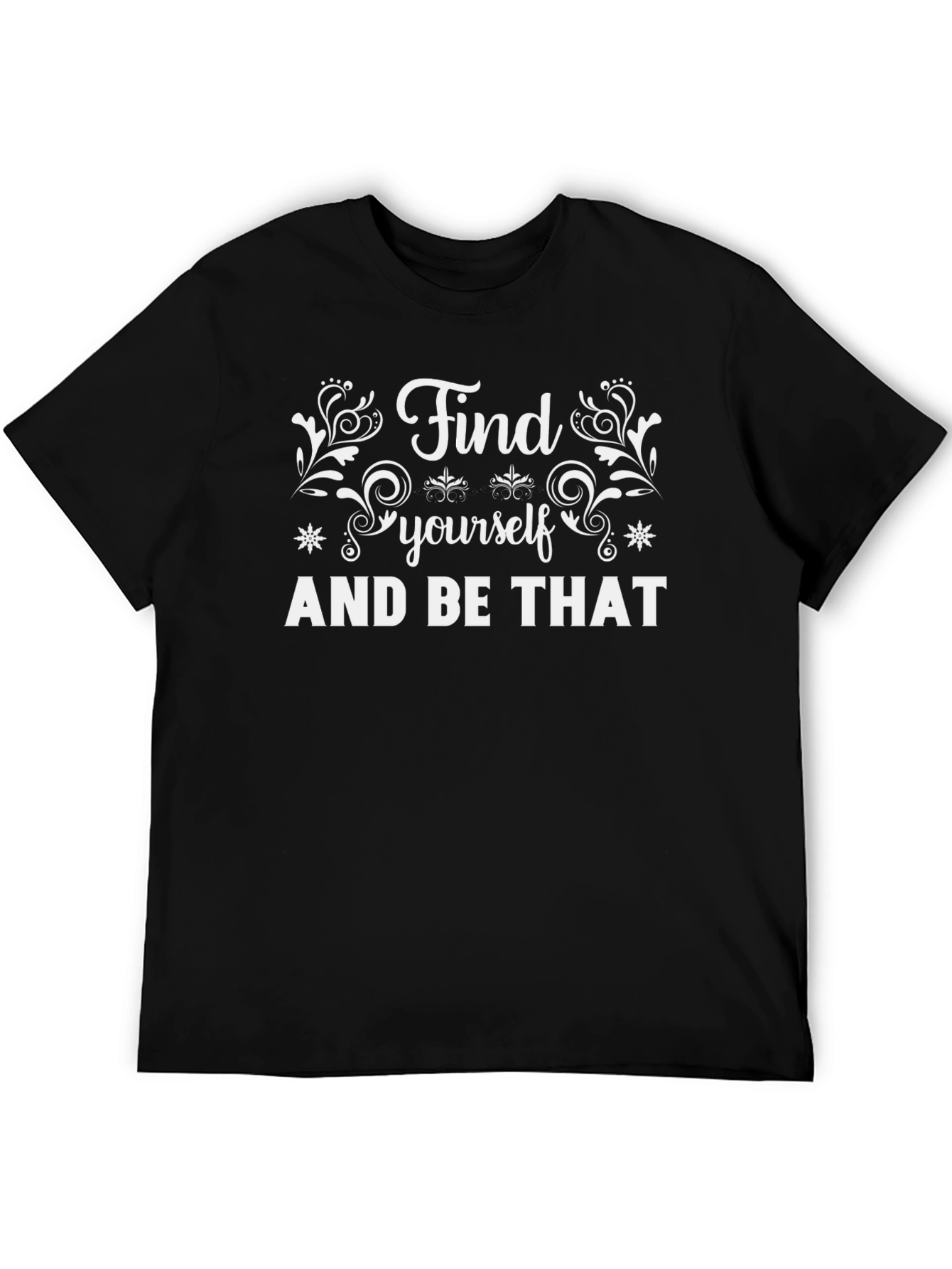 Find Yourself Graphic T-Shirt - Black Cotton