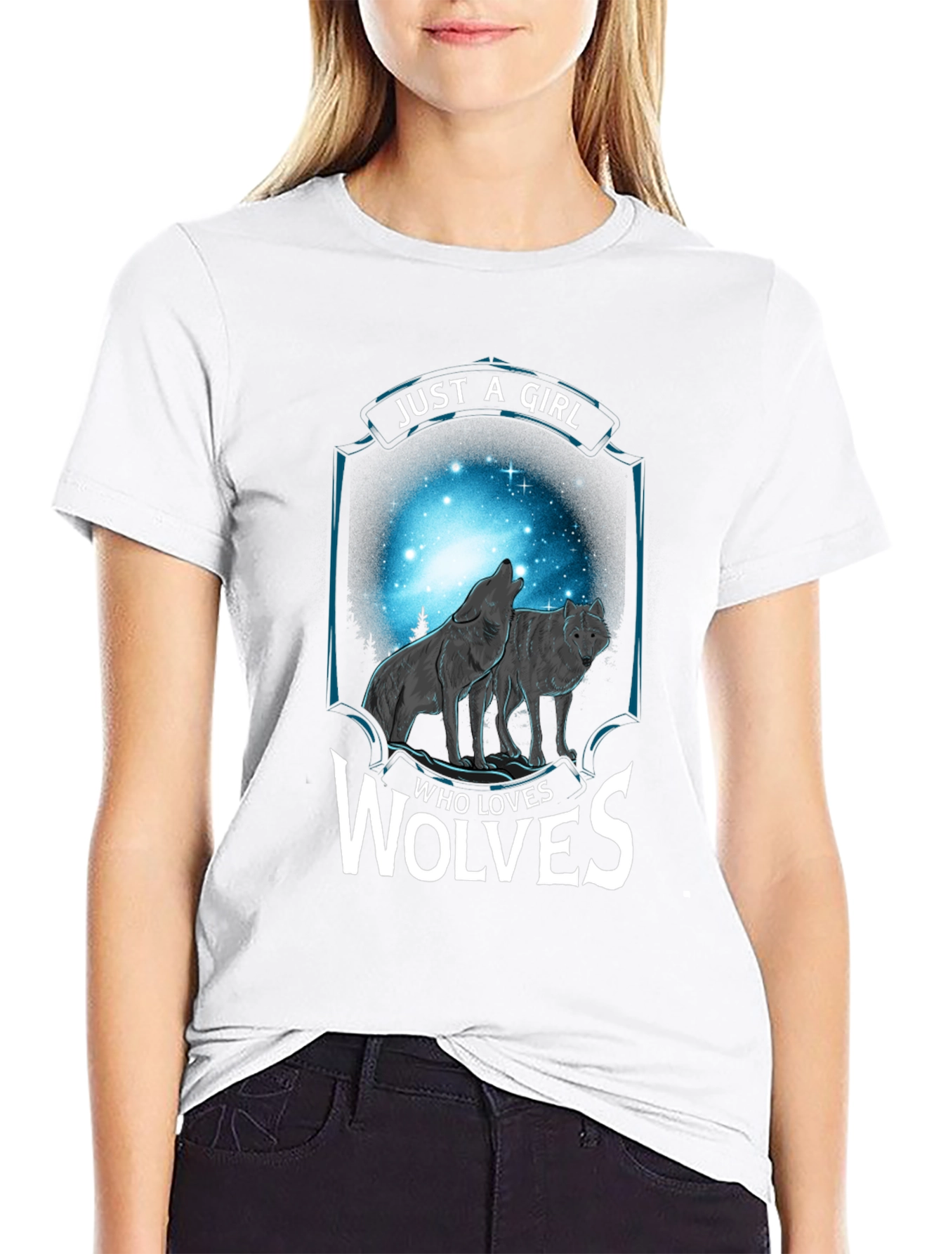 Just a Girl Who Loves Wolves T-Shirt