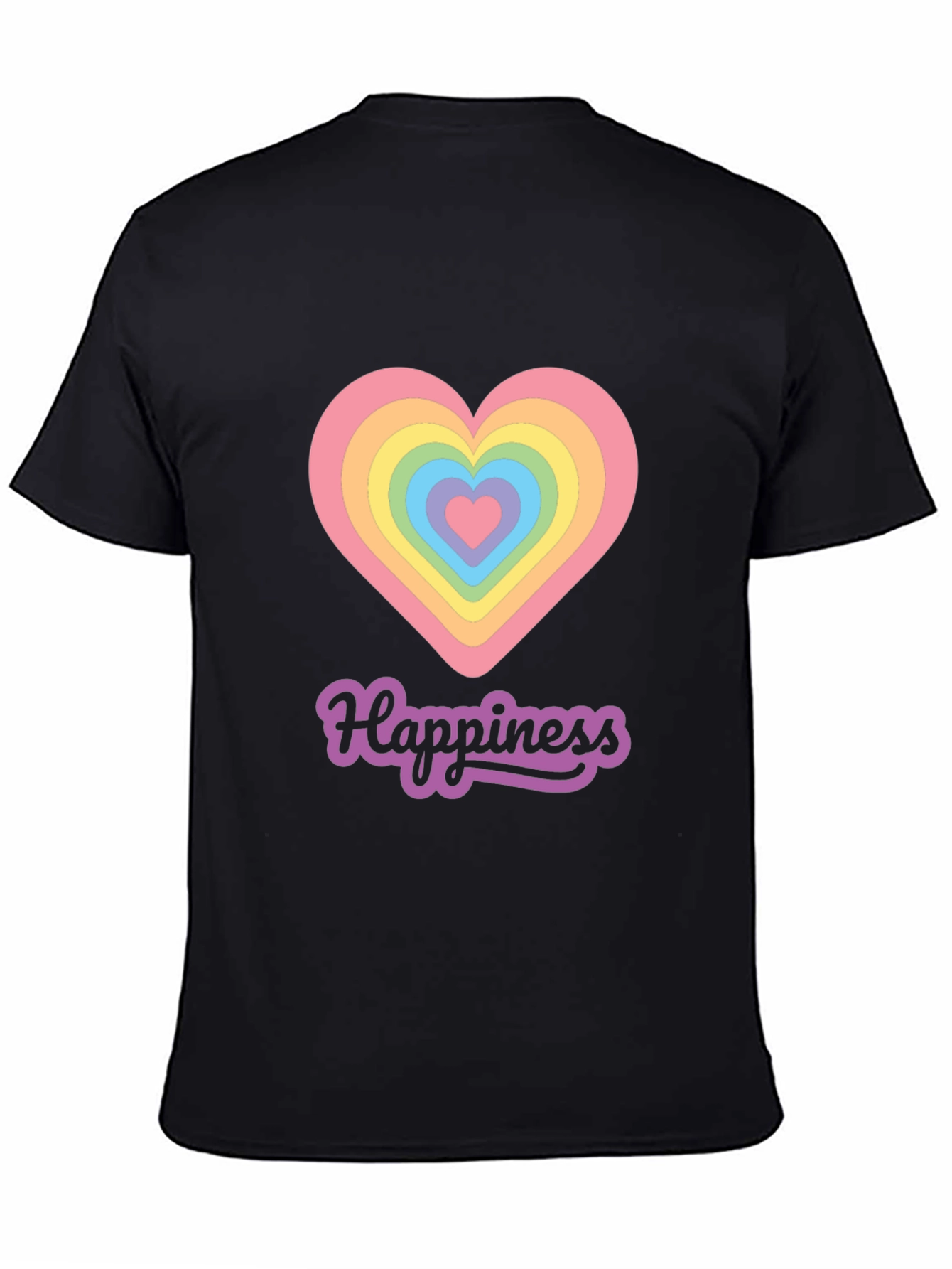 Happiness Rainbow Heart Graphic Tee