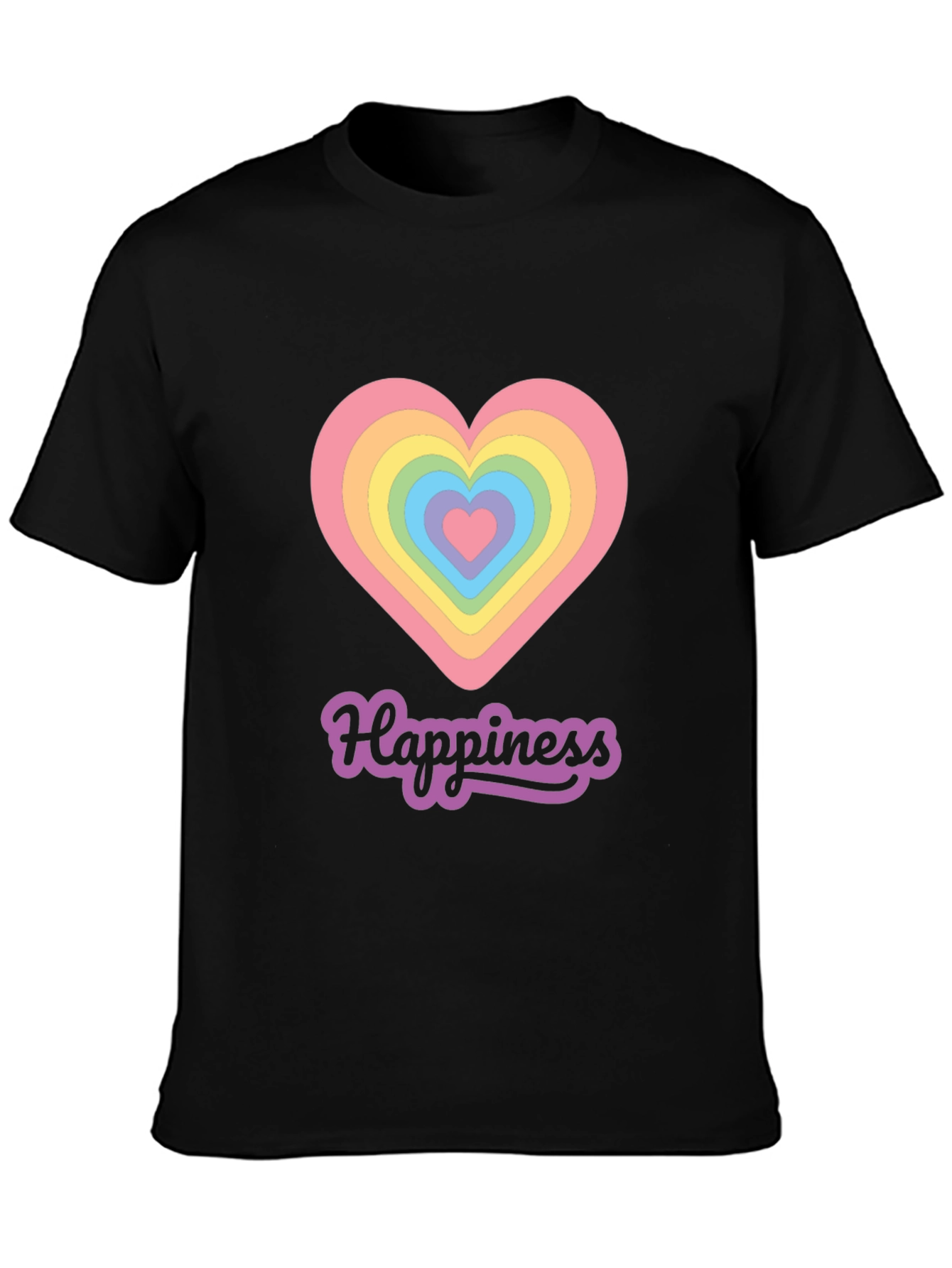 Happiness Rainbow Heart Graphic Tee
