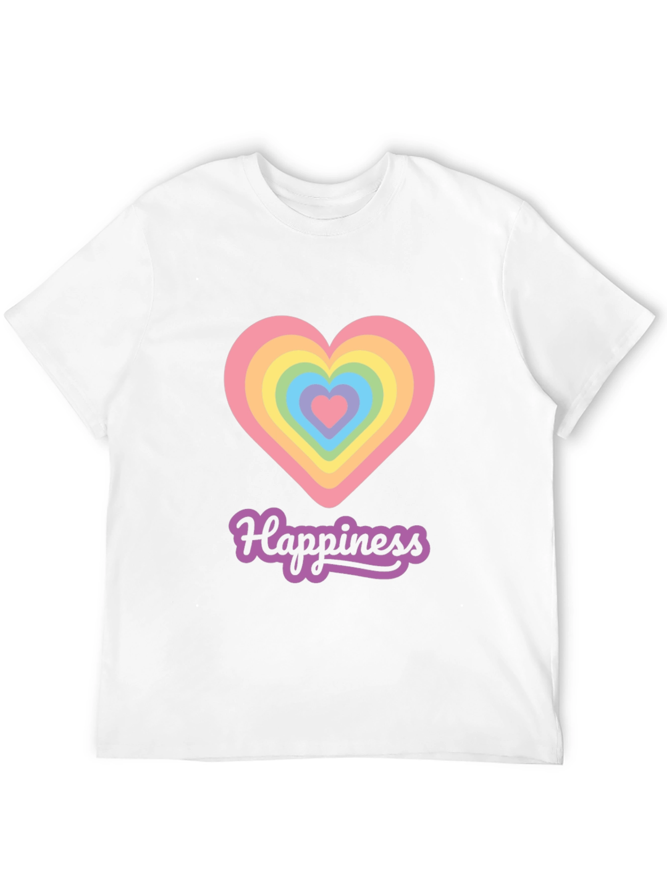 Happiness Rainbow Heart Graphic Tee