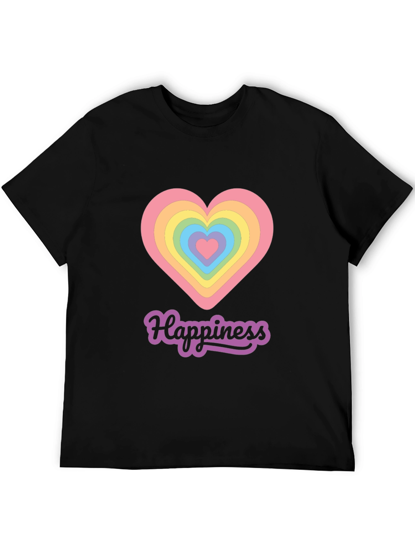 Happiness Rainbow Heart Graphic Tee
