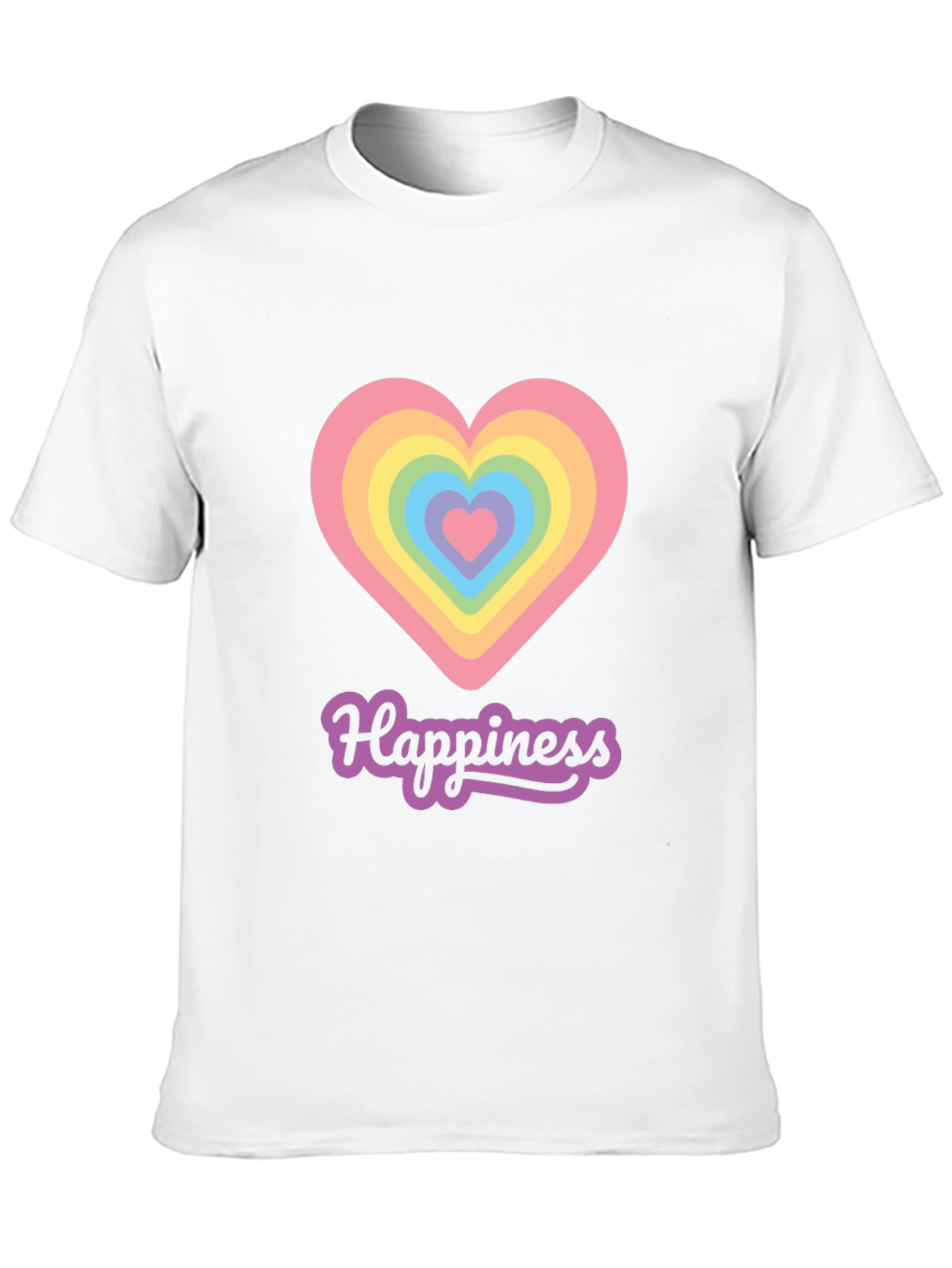 Happiness Rainbow Heart Graphic Tee