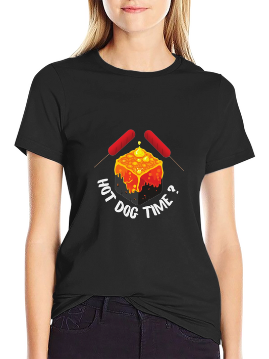 Hot Dog Time? Graphic Tee - Quirky Foodie Shirt