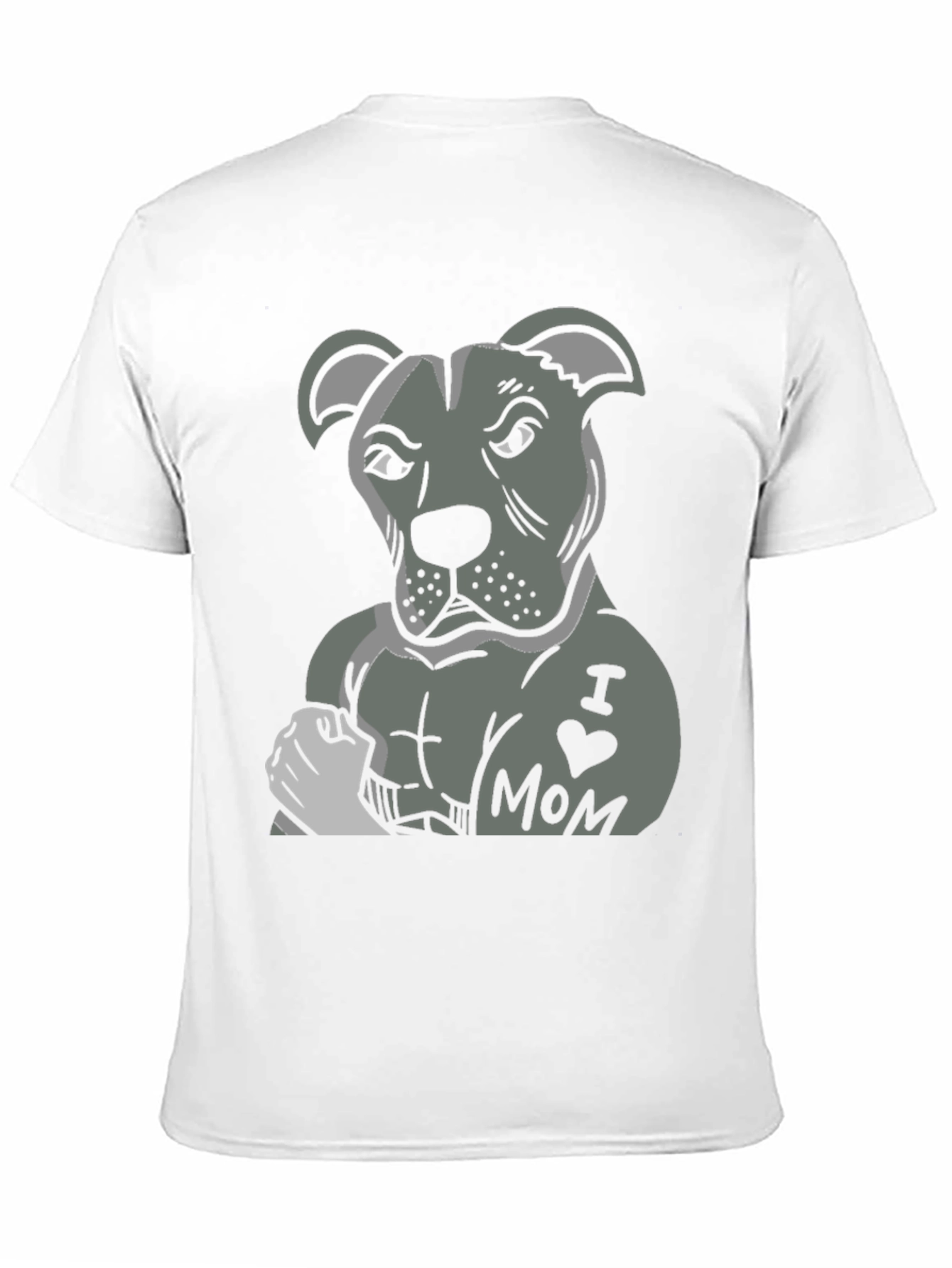 Pitbull I Heart Mom Graphic T-Shirt