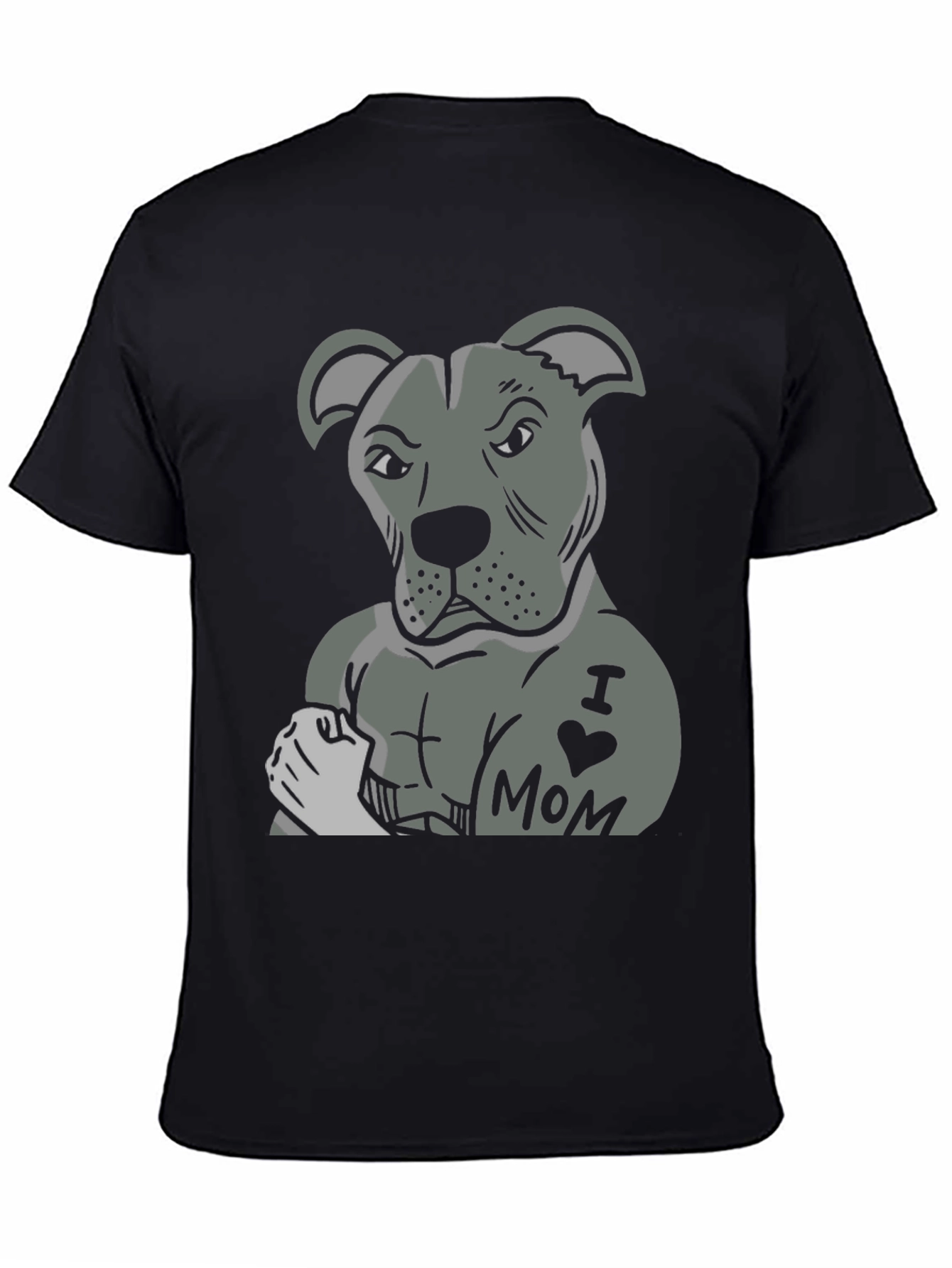 Pitbull I Heart Mom Graphic T-Shirt
