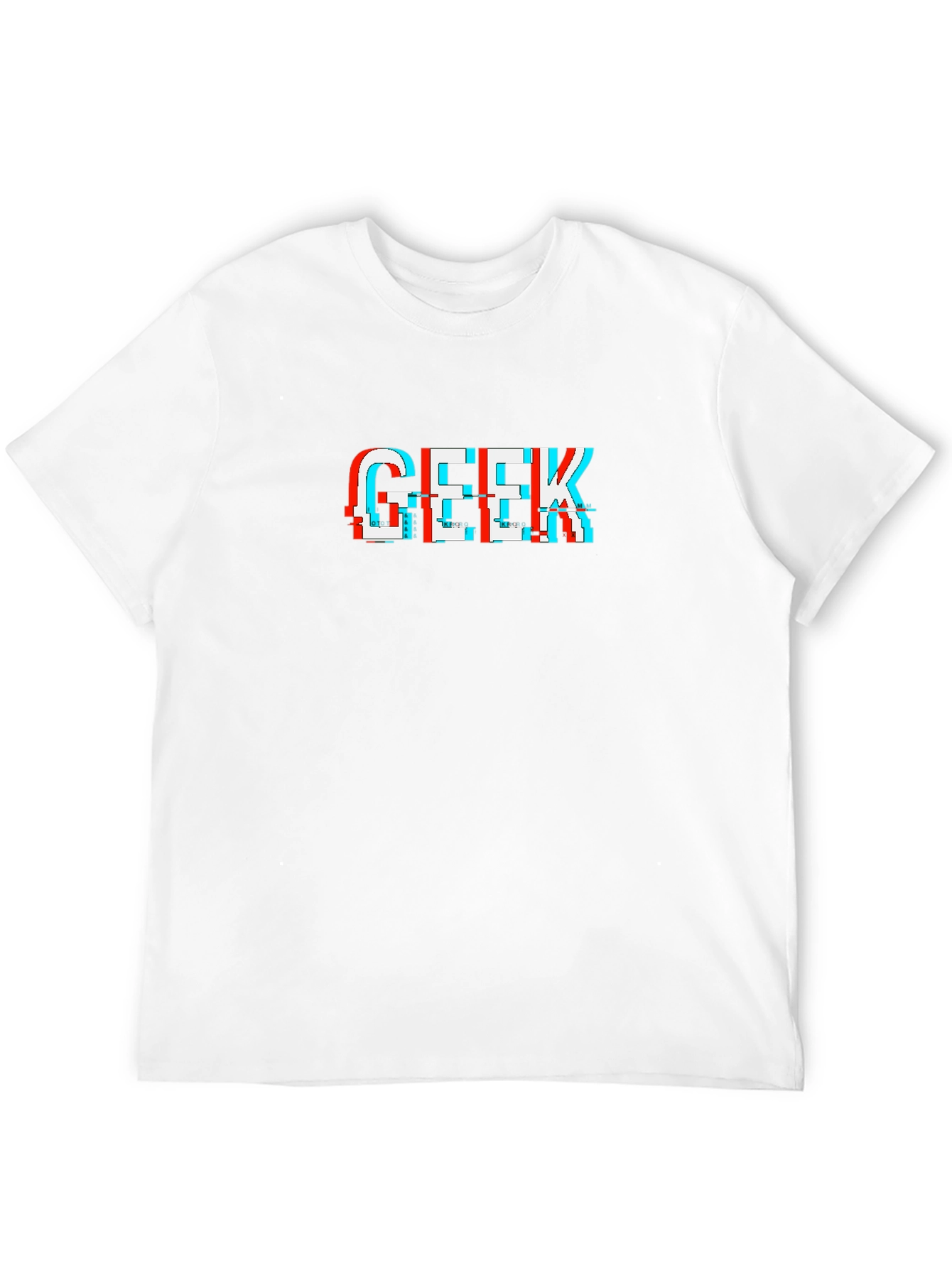 Geek Glitch Graphic Tee - Black Cotton Comfort