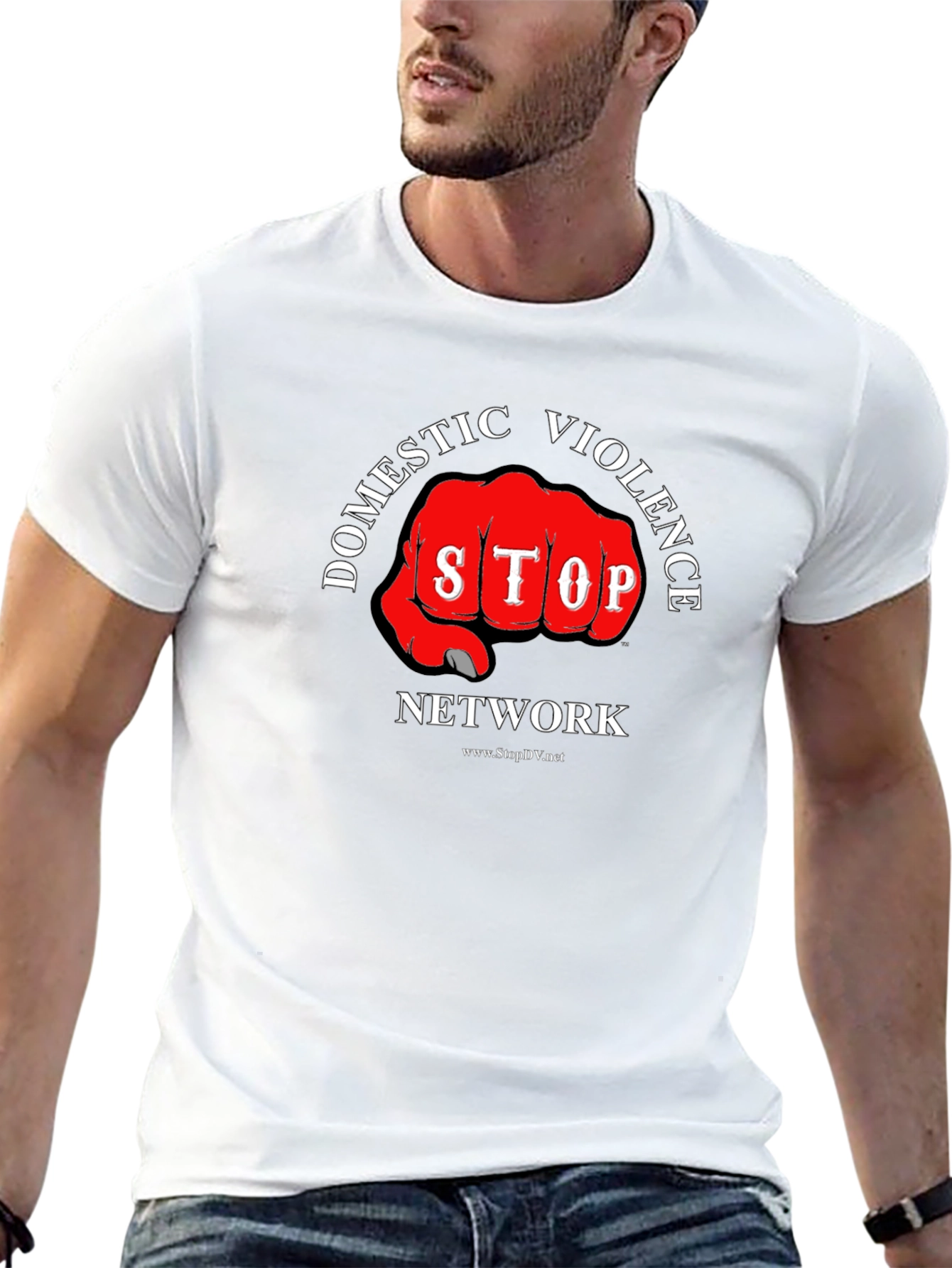 Stop Domestic Violence Network Black T-Shirt